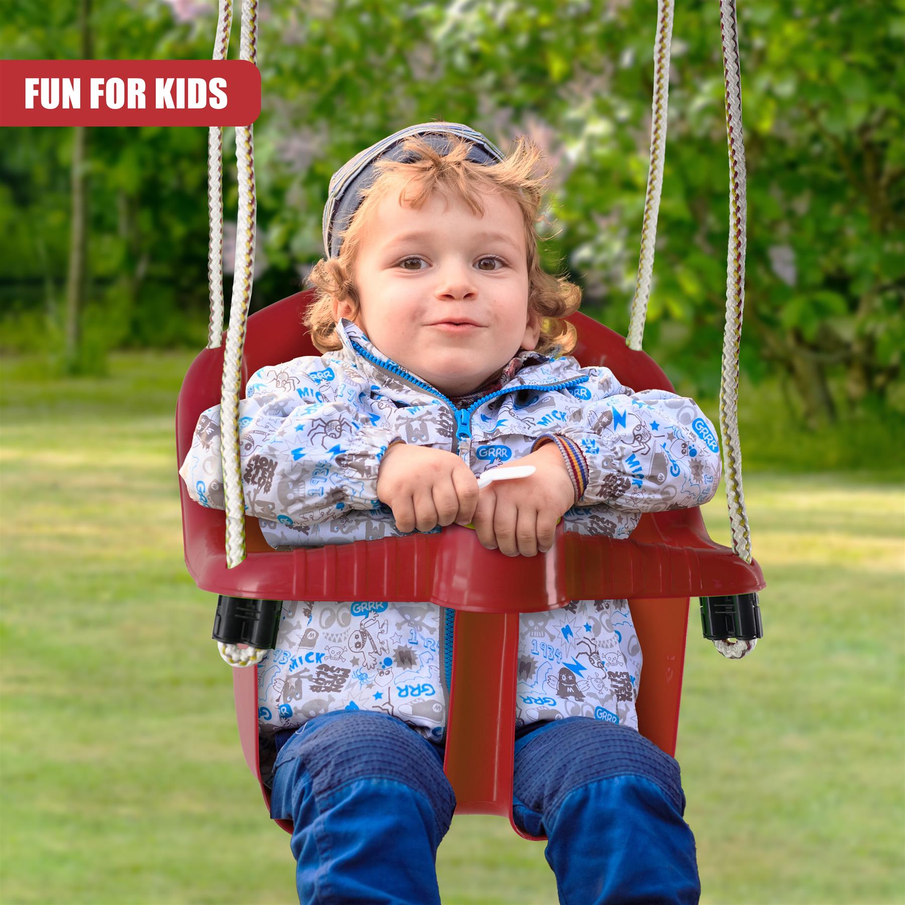Red Children's Safety Swing Seat by MTS - The Magic Toy Shop