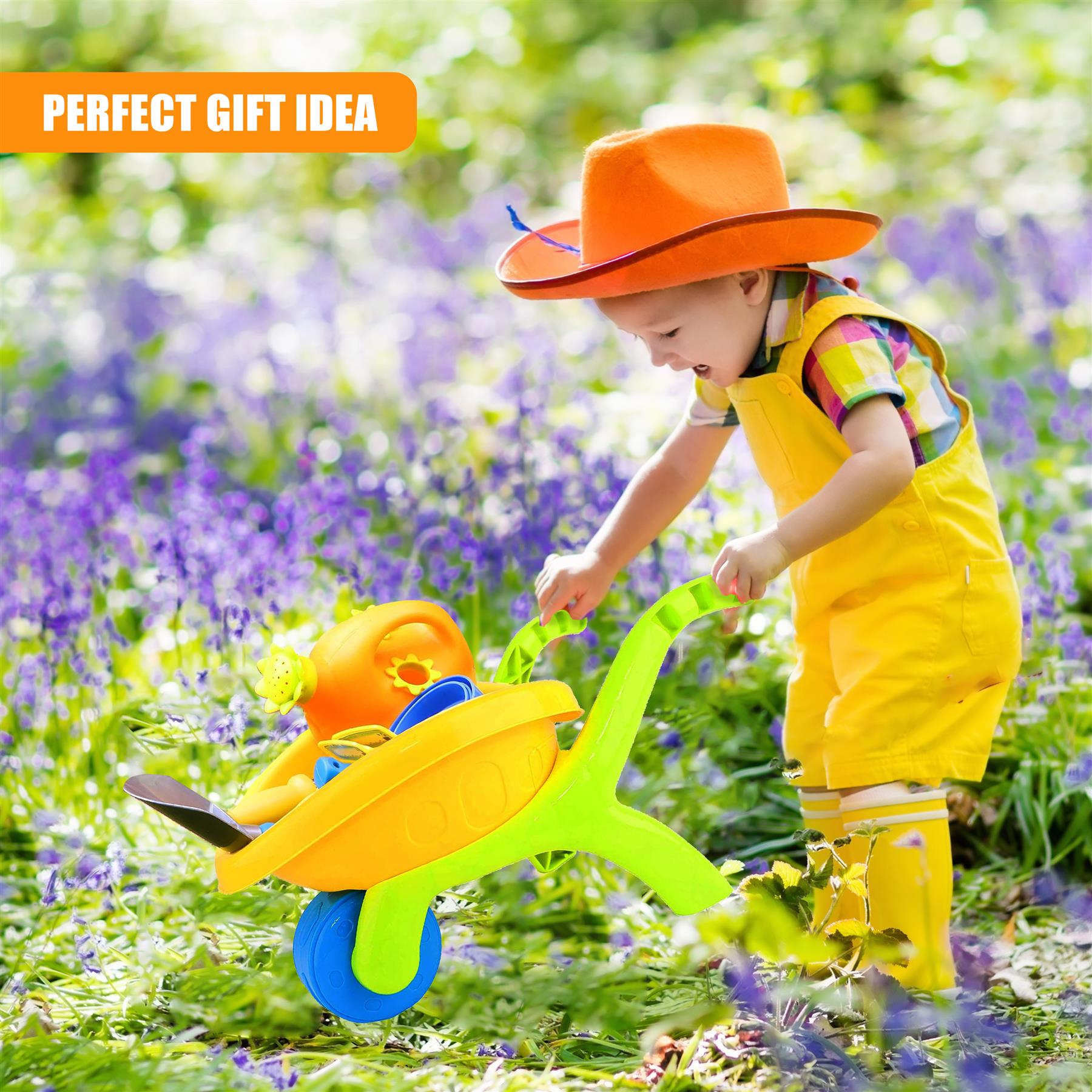 Kids Plastic Garden Wheelbarrow Playset by The Magic Toy Shop - The Magic Toy Shop