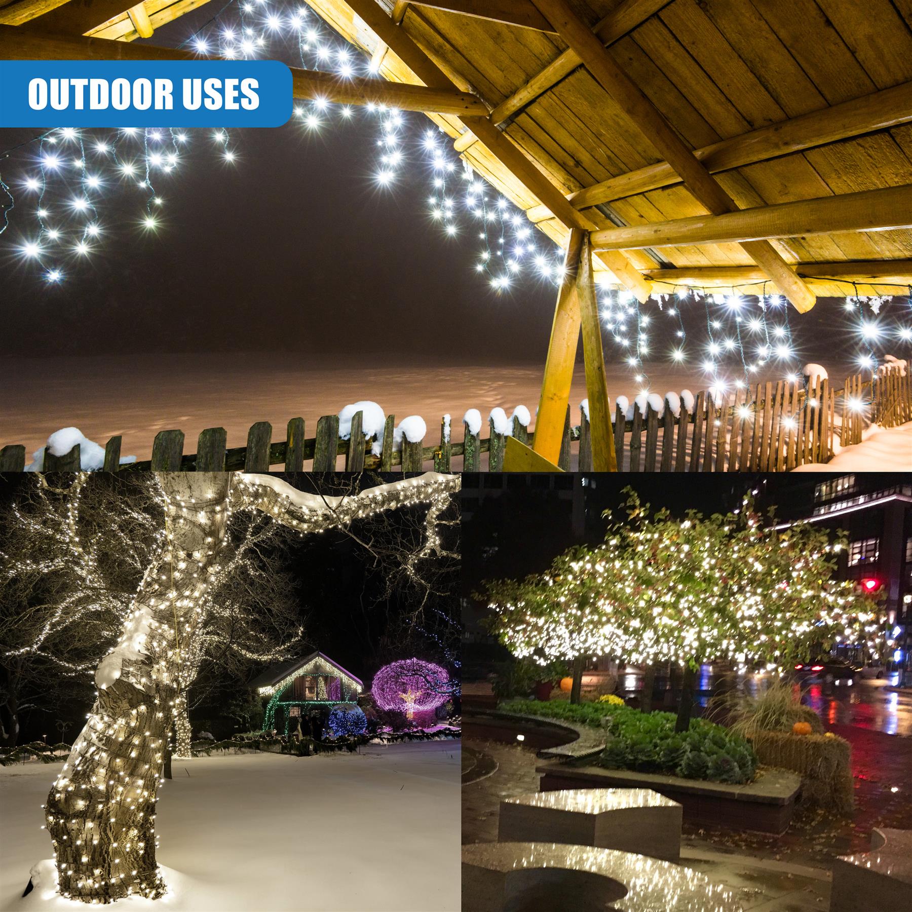 300 LED Cluster Christmas Lights - Cool White by GEEZY - The Magic Toy Shop