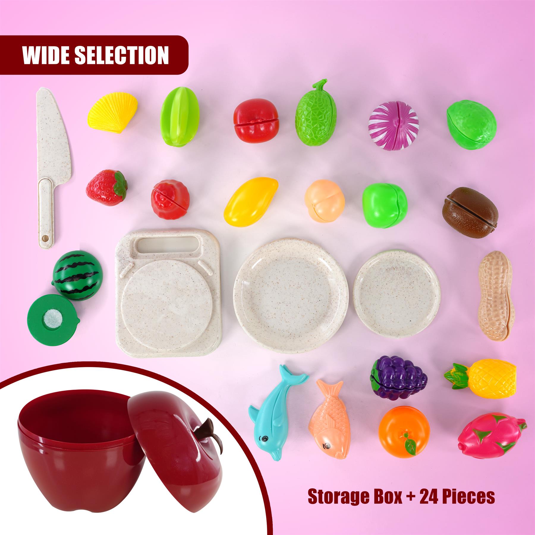Fruit Cutting Toy Set with Storage Case by The Magic Toy Shop - The Magic Toy Shop