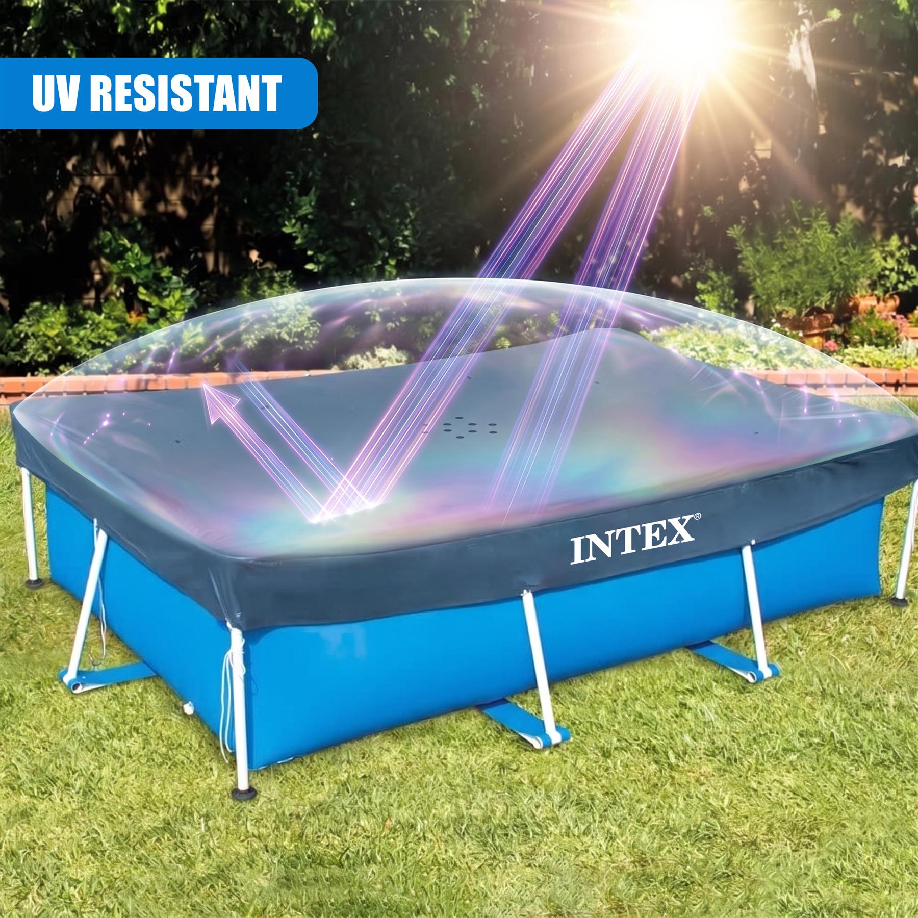 INTEX Rectangular Pool Cover 460x230cm for Metal Frame & Prism Pools