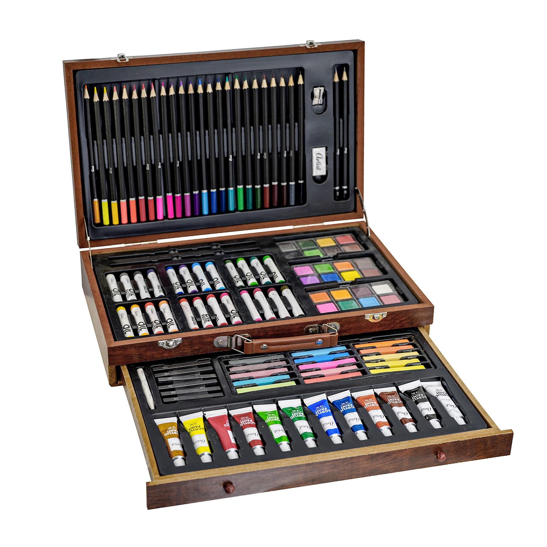112 PCS Wooden Case Kids Art Set by The Magic Toy Shop - The Magic Toy Shop