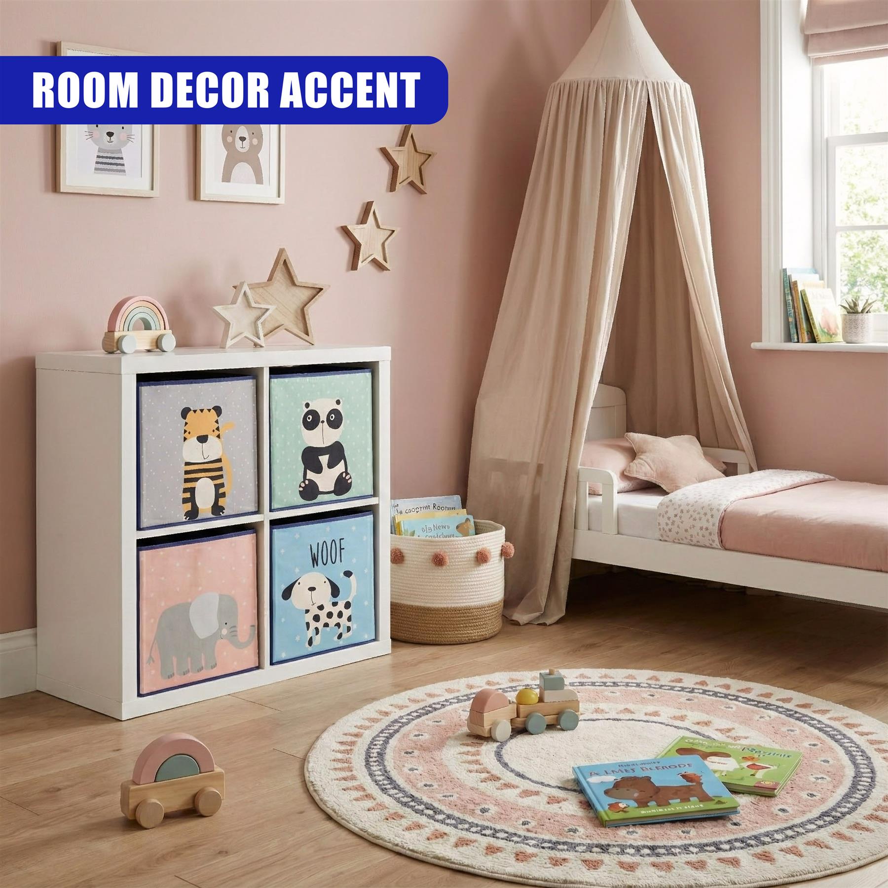 Set of 4 Kids Storage Cubes