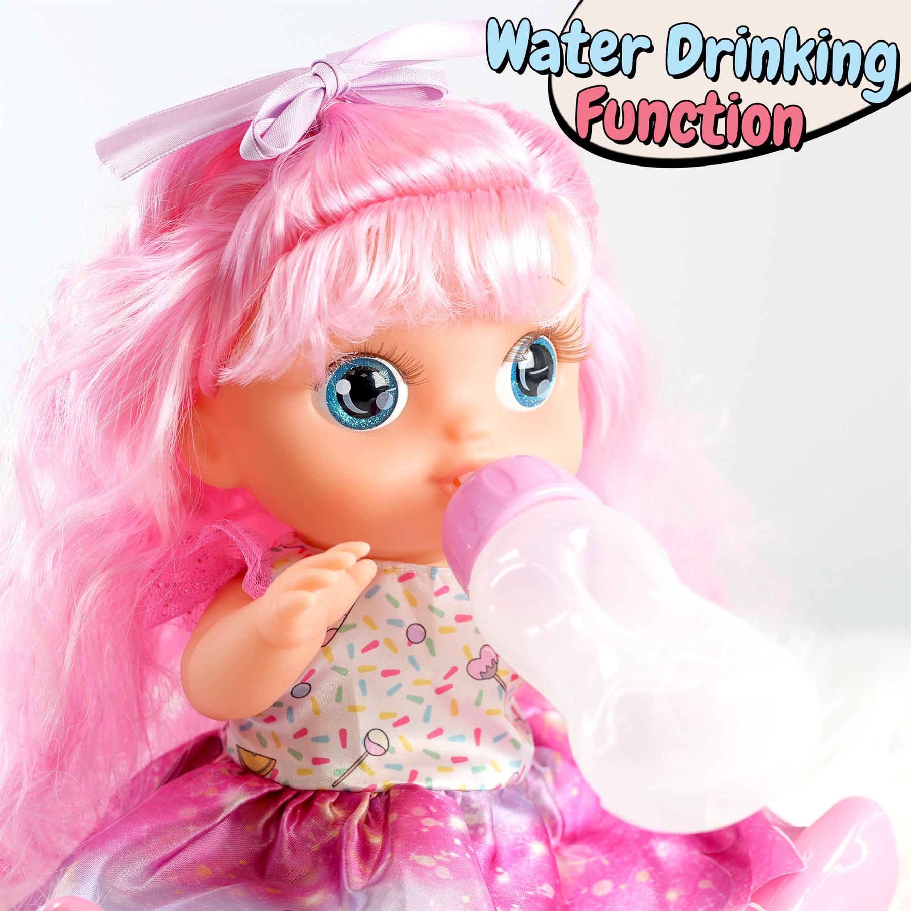 Doll With Big Eyes And Drinking & Wet Functions by BiBi Doll - The Magic Toy Shop
