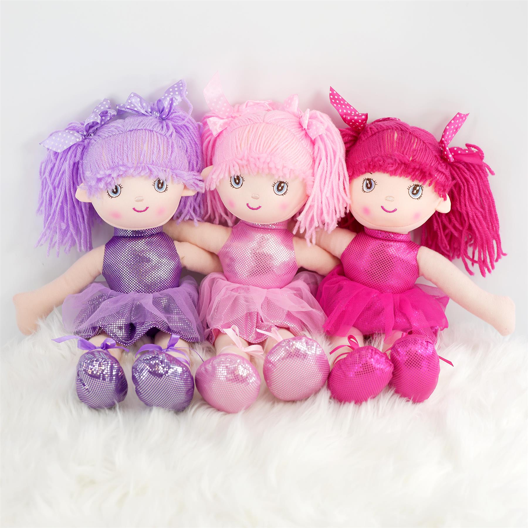 Ballerina Rag Doll 16" by BiBi Doll - The Magic Toy Shop
