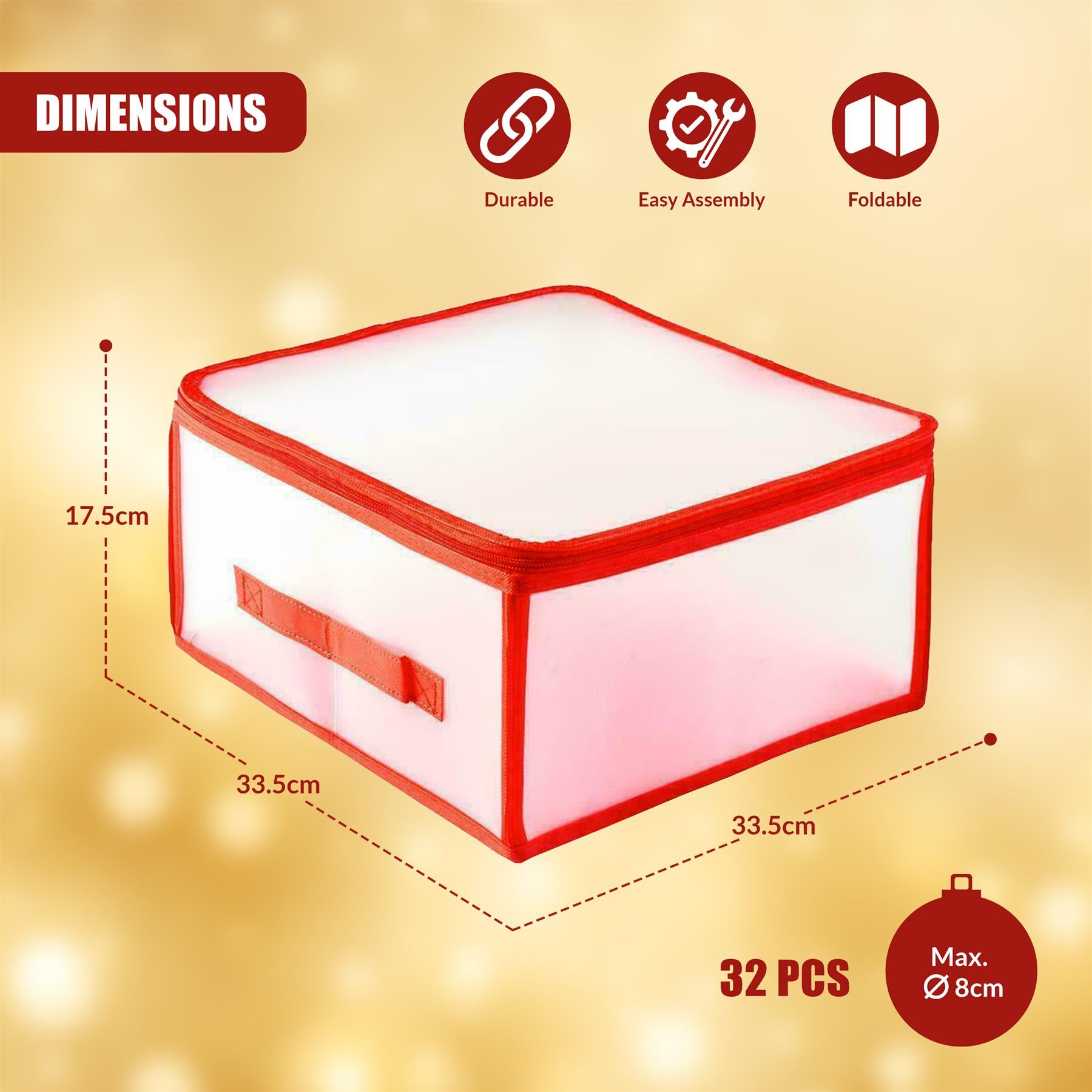 32 Christmas Baubles Storage Box by The Magic Toy Shop - The Magic Toy Shop