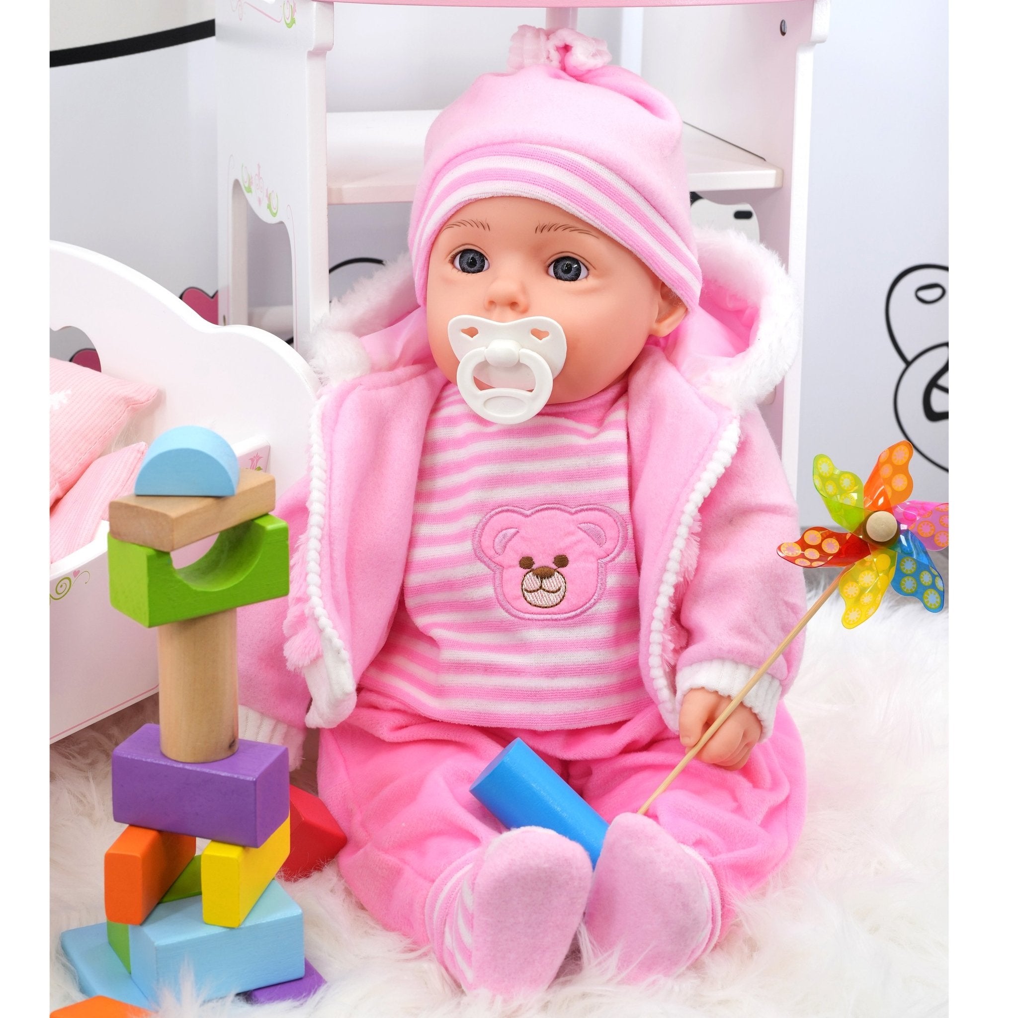 BiBi Baby Doll "Pinky" (Little Bear) (50 cm / 20") by BiBi Doll - The Magic Toy Shop