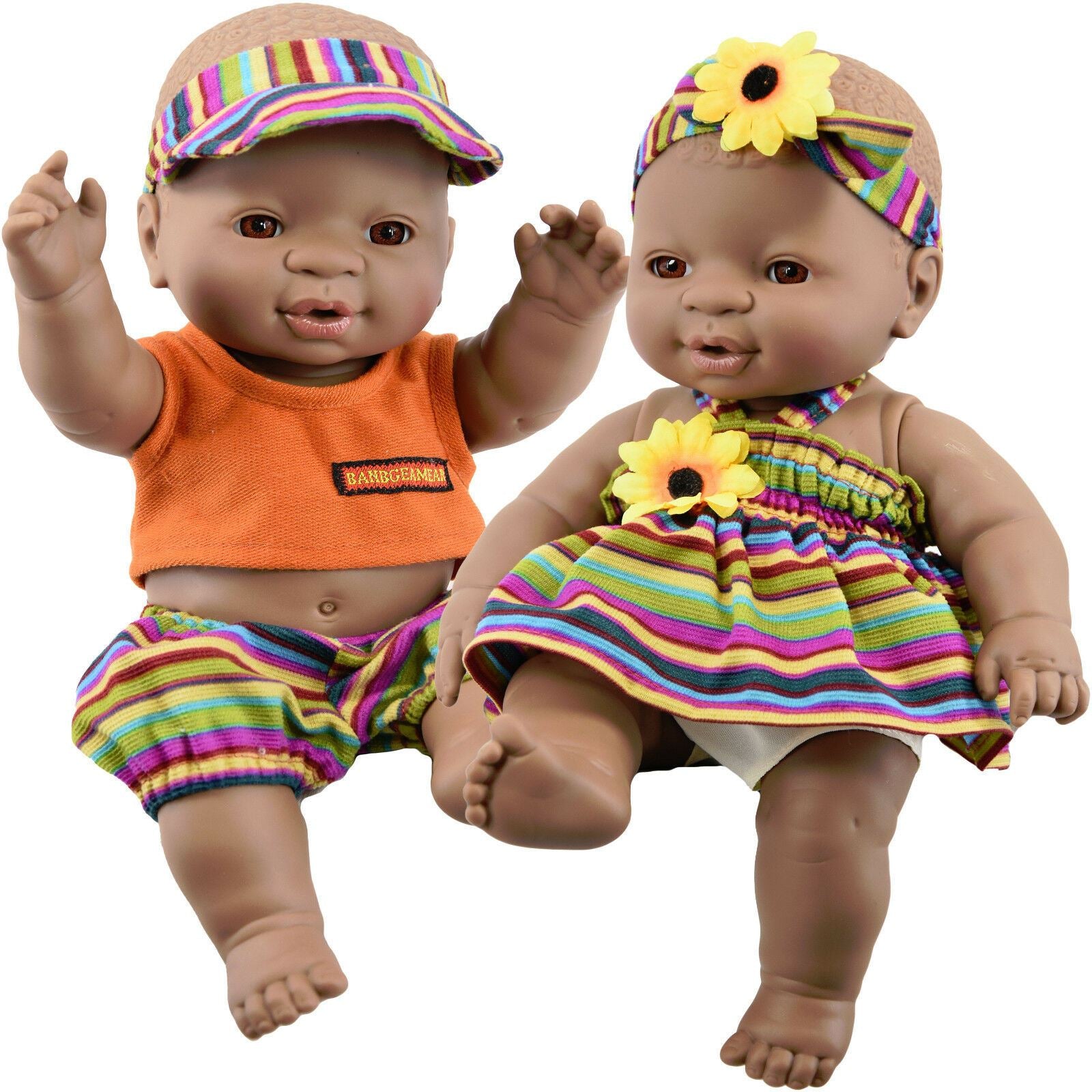 BiBI Black Twin Dolls (30 cm / 12") by BiBi Doll - The Magic Toy Shop