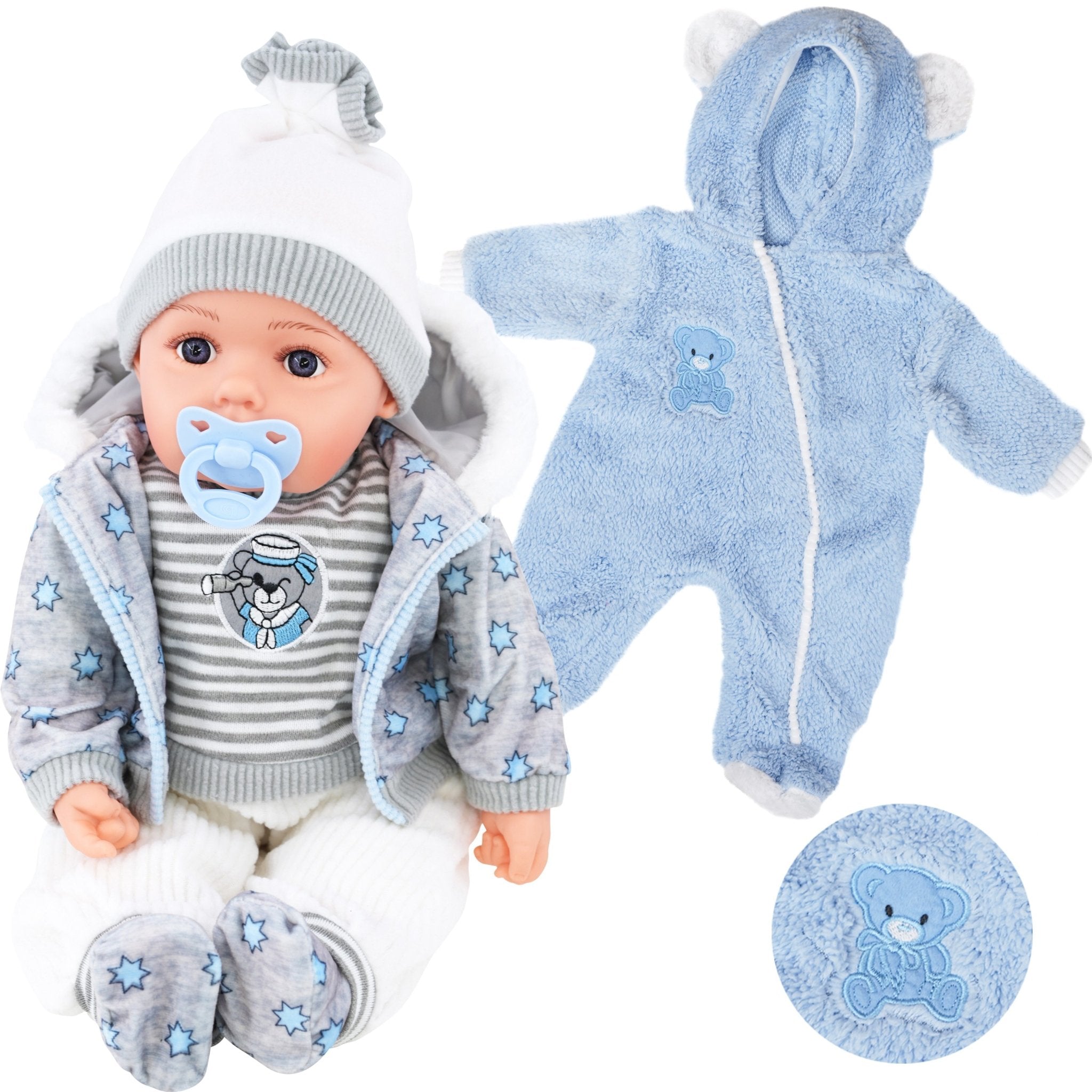 BiBi Baby Doll "Navy" (Sleepy Boy) (50 cm / 20") by BiBi Doll - The Magic Toy Shop
