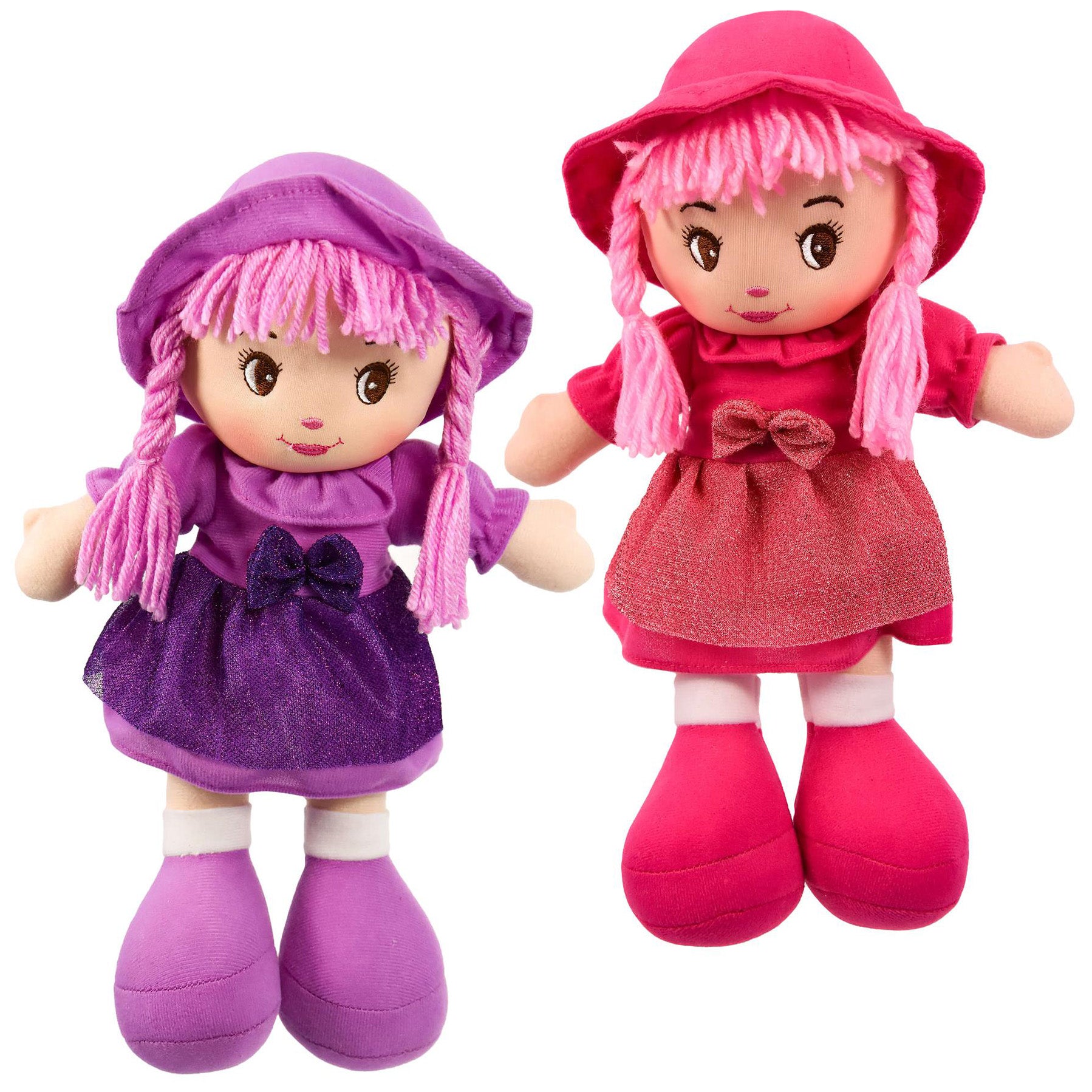 My First Rag Doll 35 cm Soft Cuddly Dolly by BiBi Doll - The Magic Toy Shop