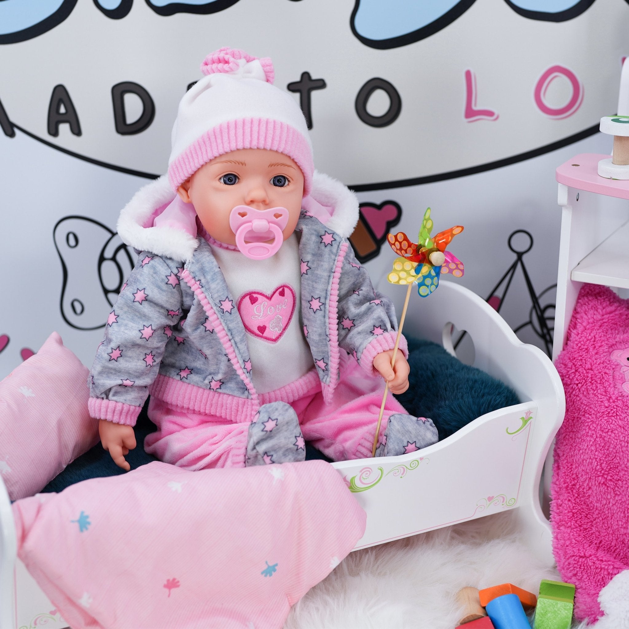 BiBi Baby Doll "Dots" (The Nap Master) (50 cm / 20") by The Magic Toy Shop - The Magic Toy Shop