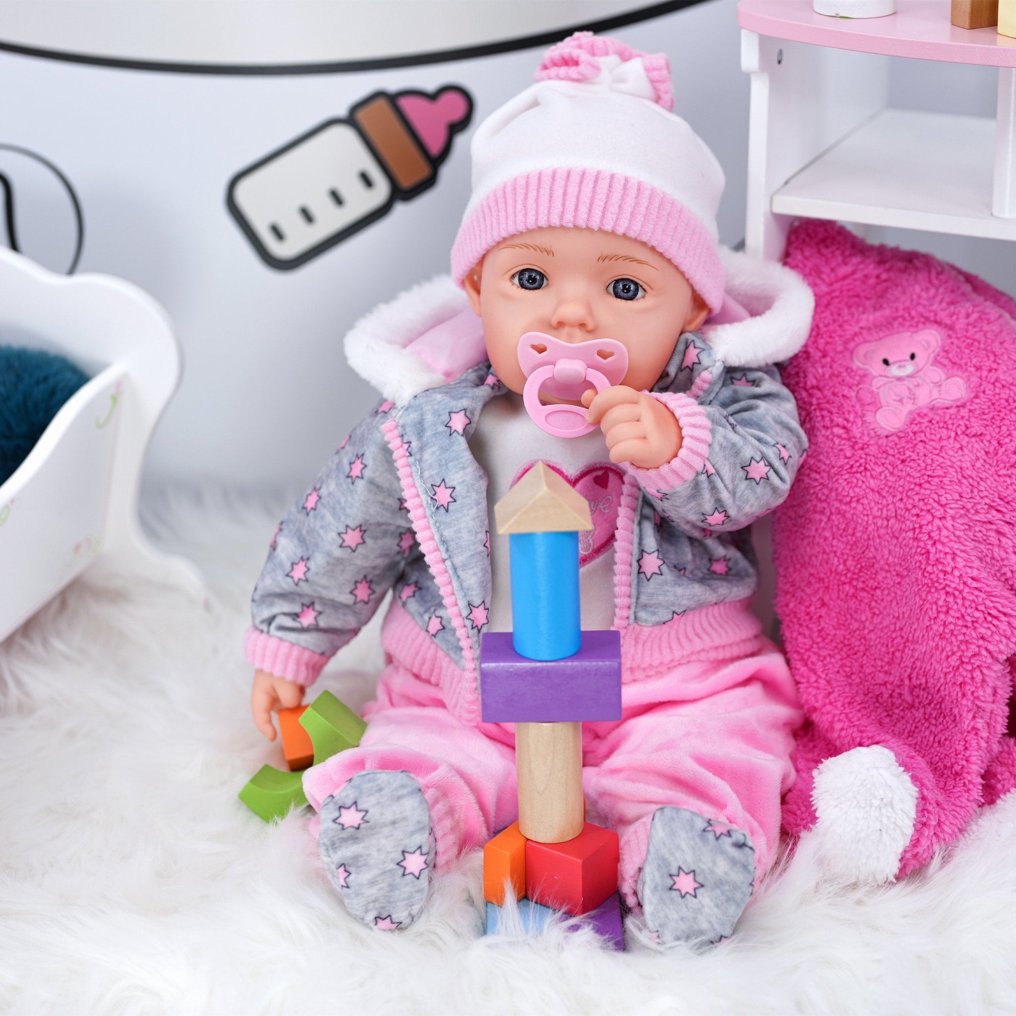 BiBi Baby Doll "Dots" (The Nap Master) (50 cm / 20") by The Magic Toy Shop - The Magic Toy Shop