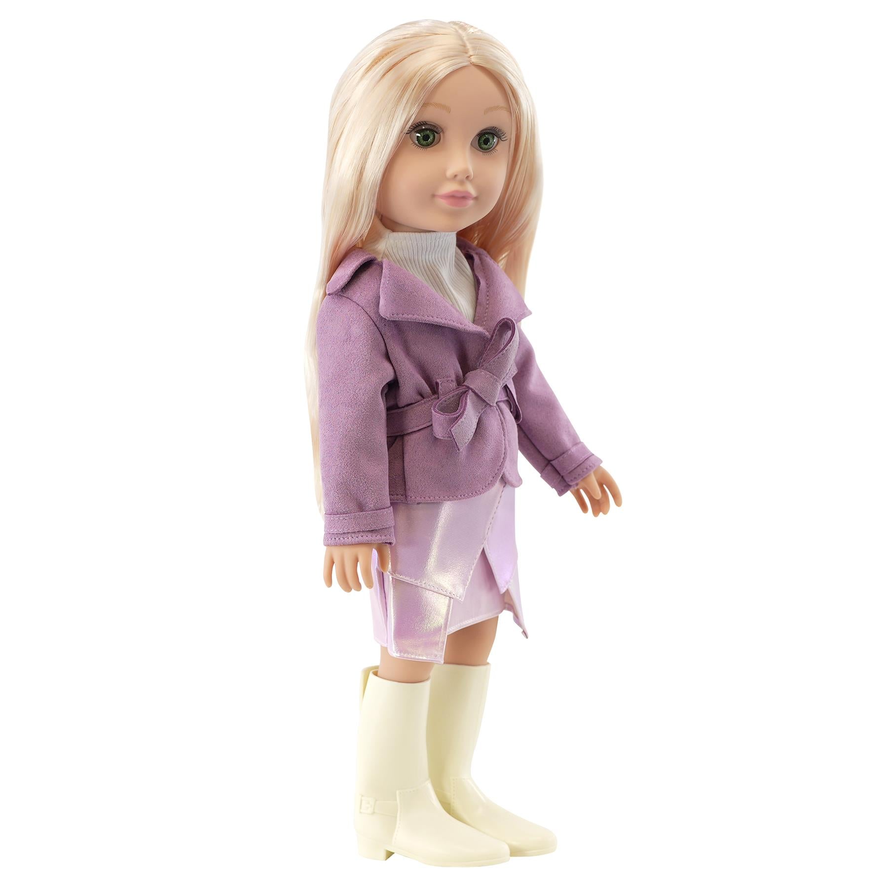 Bibi Doll 18 Fashion Baby Doll Ashley Stylish Movable Toy Long Blonde Hair Gift