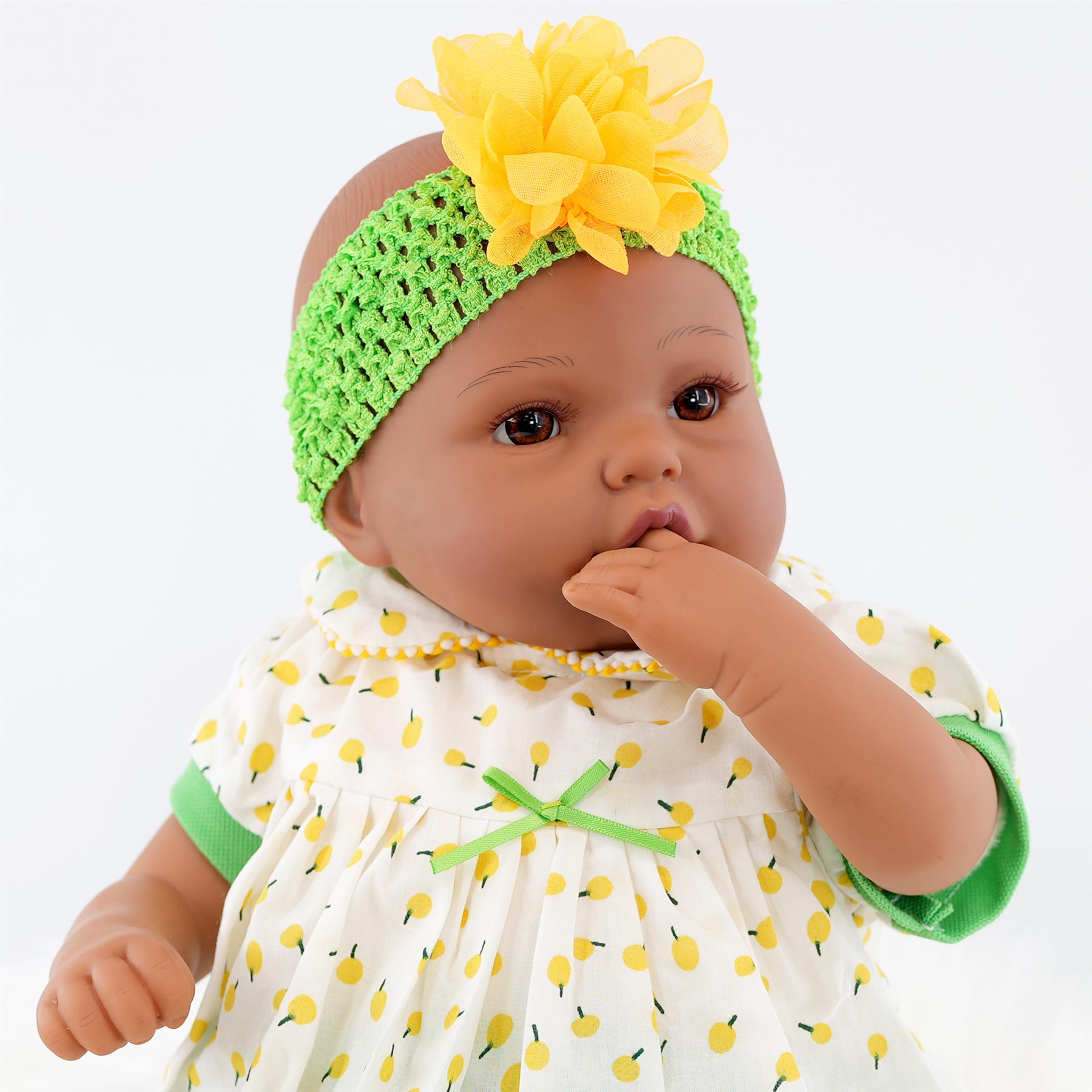 BiBi Black Doll Reborn Ethnic Girl "Dahlia" (50 cm / 20") by BiBi Doll - The Magic Toy Shop