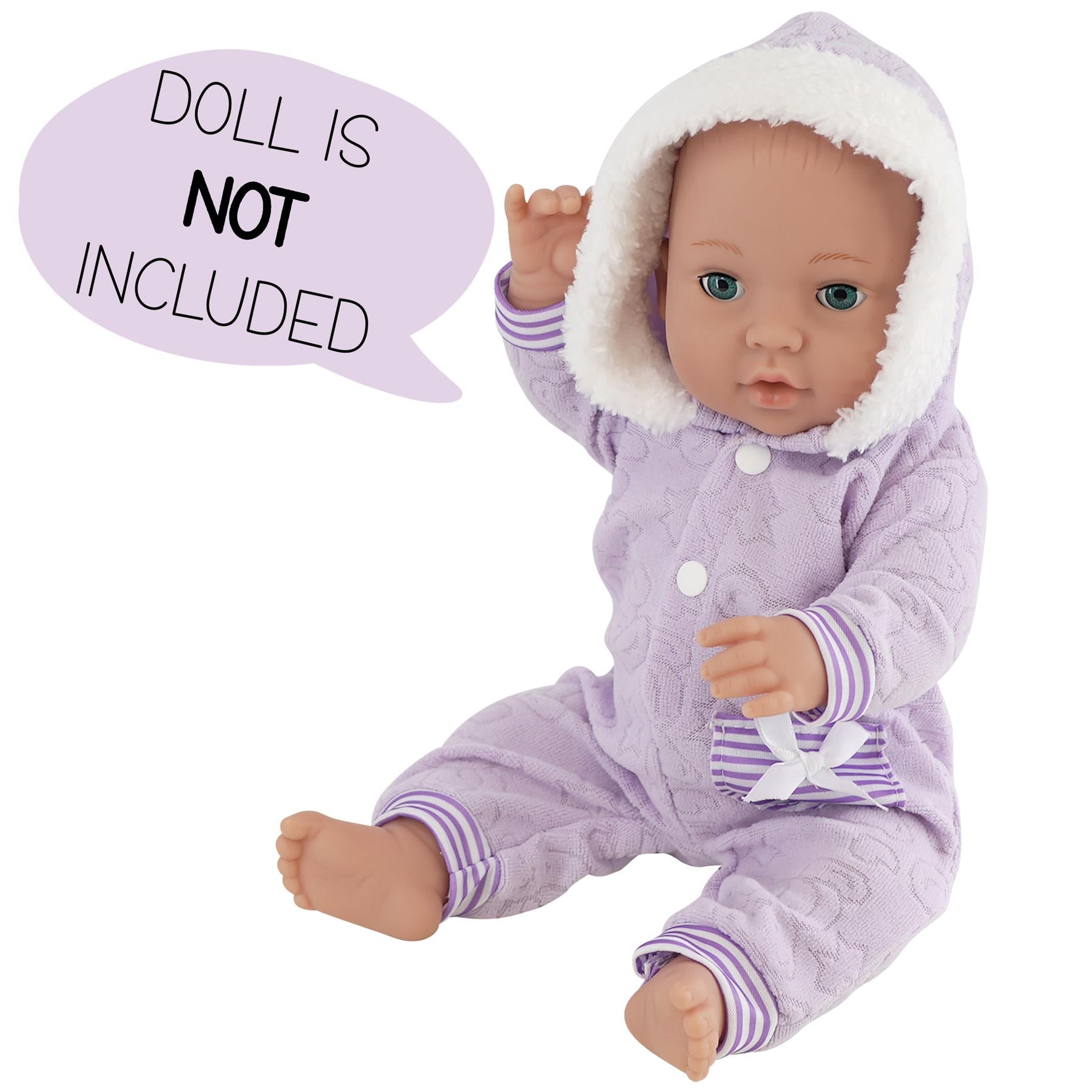 Purple baby onesie with hoodie, striped and pink design. - The Magic Toy Shop