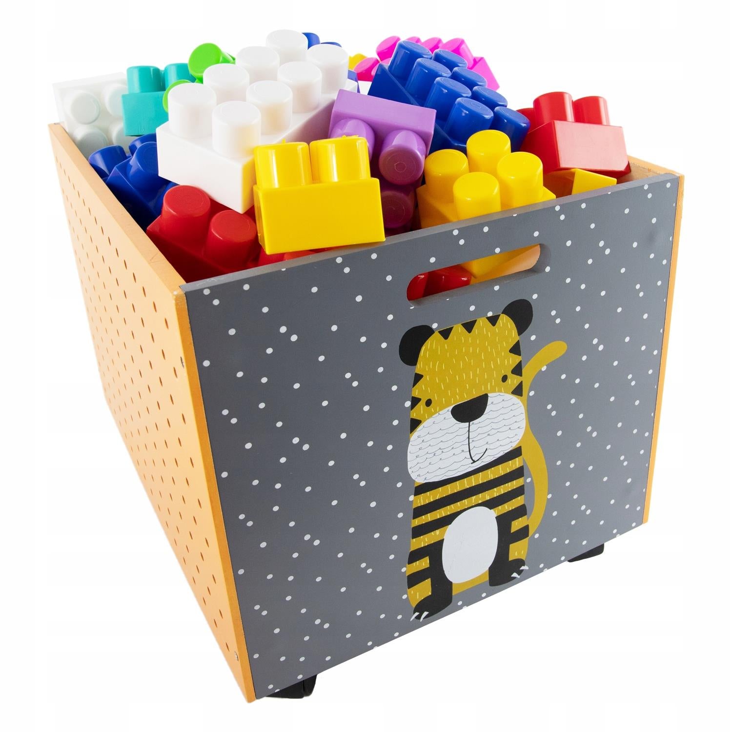 Tiger Design Kids Wooden Storage Chest On Wheels by The Magic Toy Shop - The Magic Toy Shop