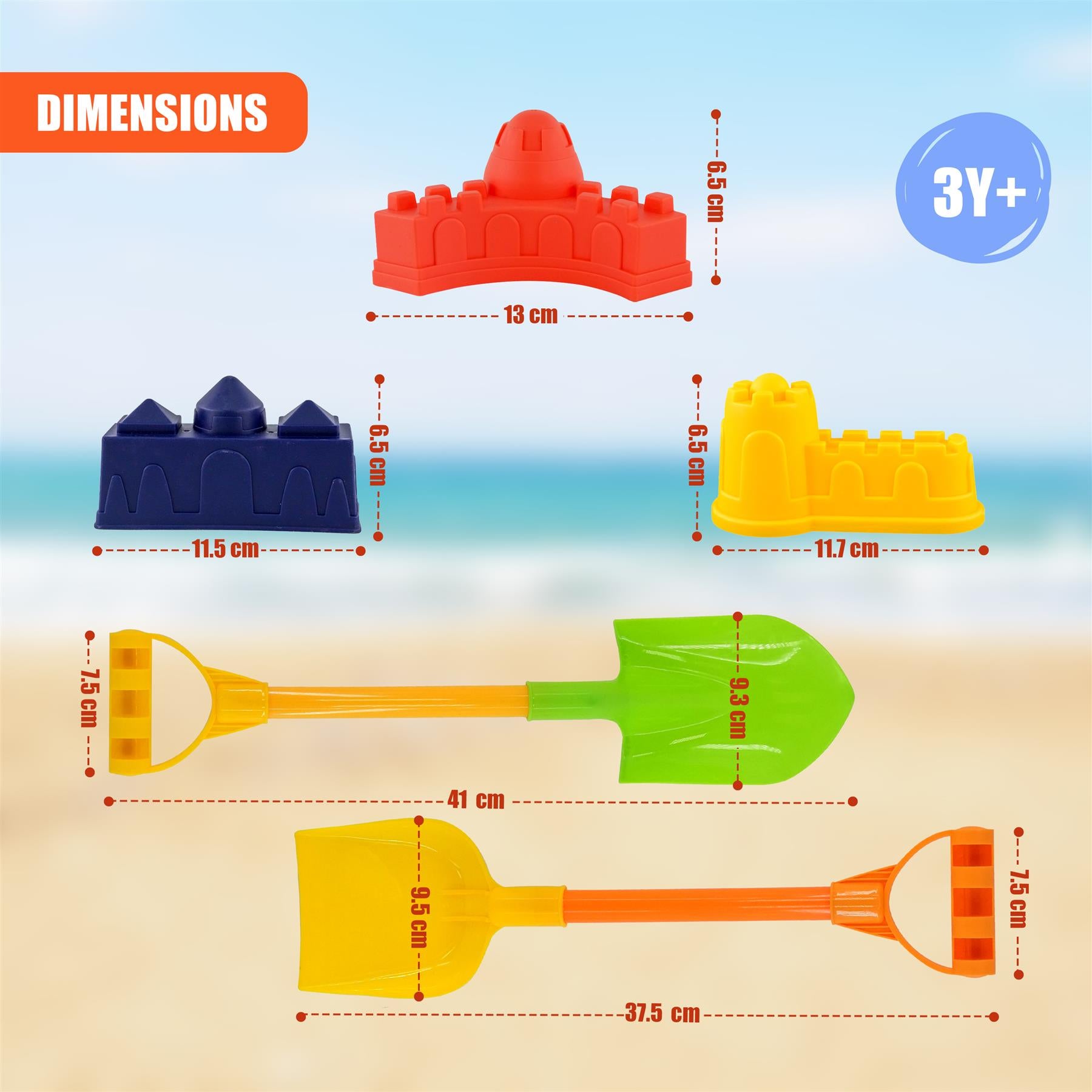 Children Sand and Water Beach Toys Mill, Wheelbarrow Accessories Playset by The Magic Toy Shop - The Magic Toy Shop