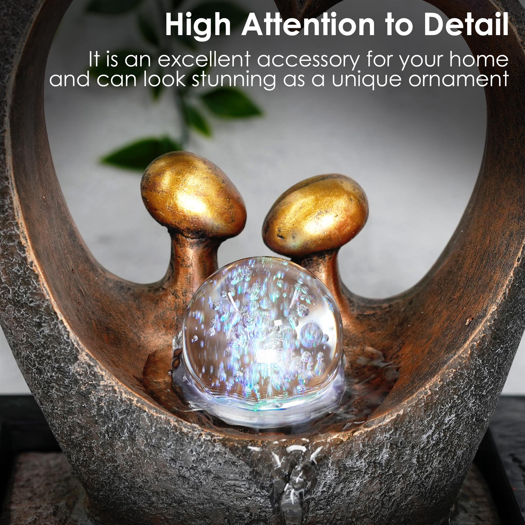 Heart Water Feature Indoor With LED by GEEZY - The Magic Toy Shop