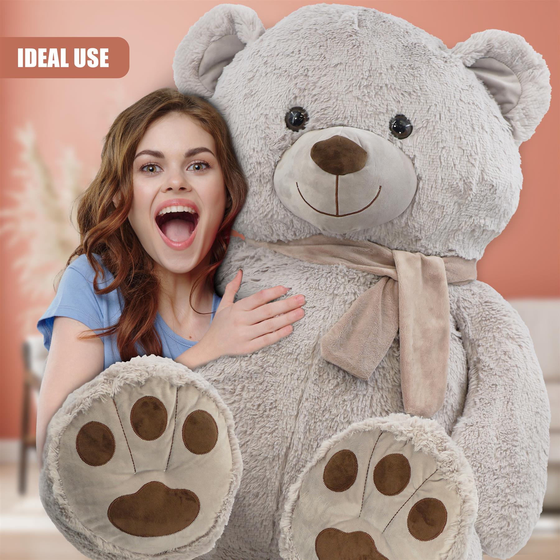 Giant Bear with Scarf 130cm by The Magic Toy Shop - The Magic Toy Shop