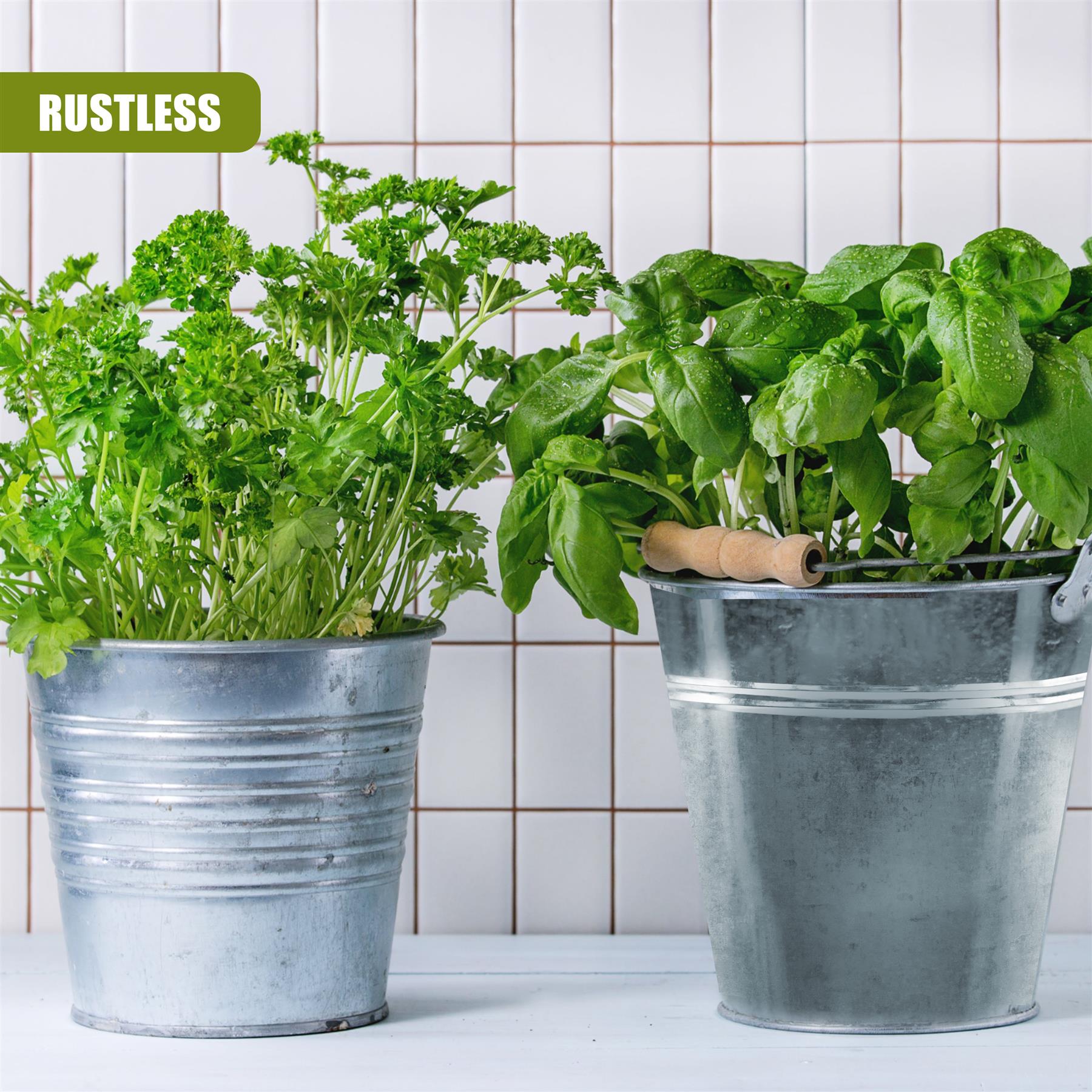 Zinc Bucket With Wooden Holder by Geezy - The Magic Toy Shop