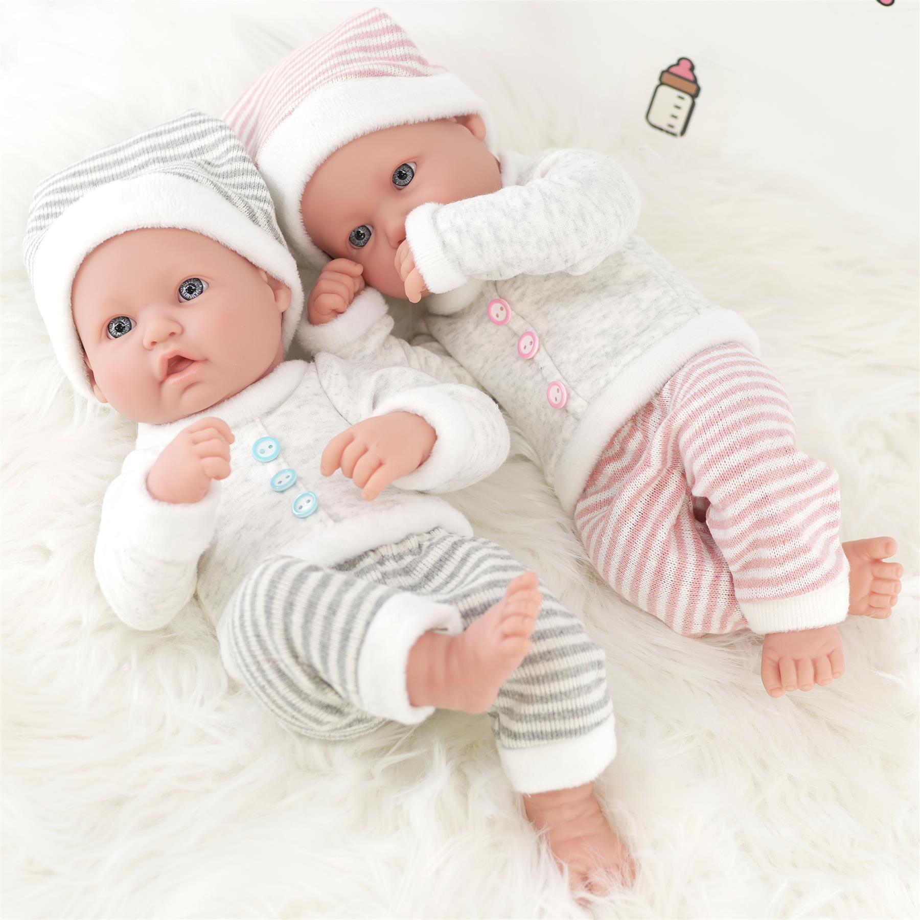 Twin Baby Dolls Dummy and Feeding Set