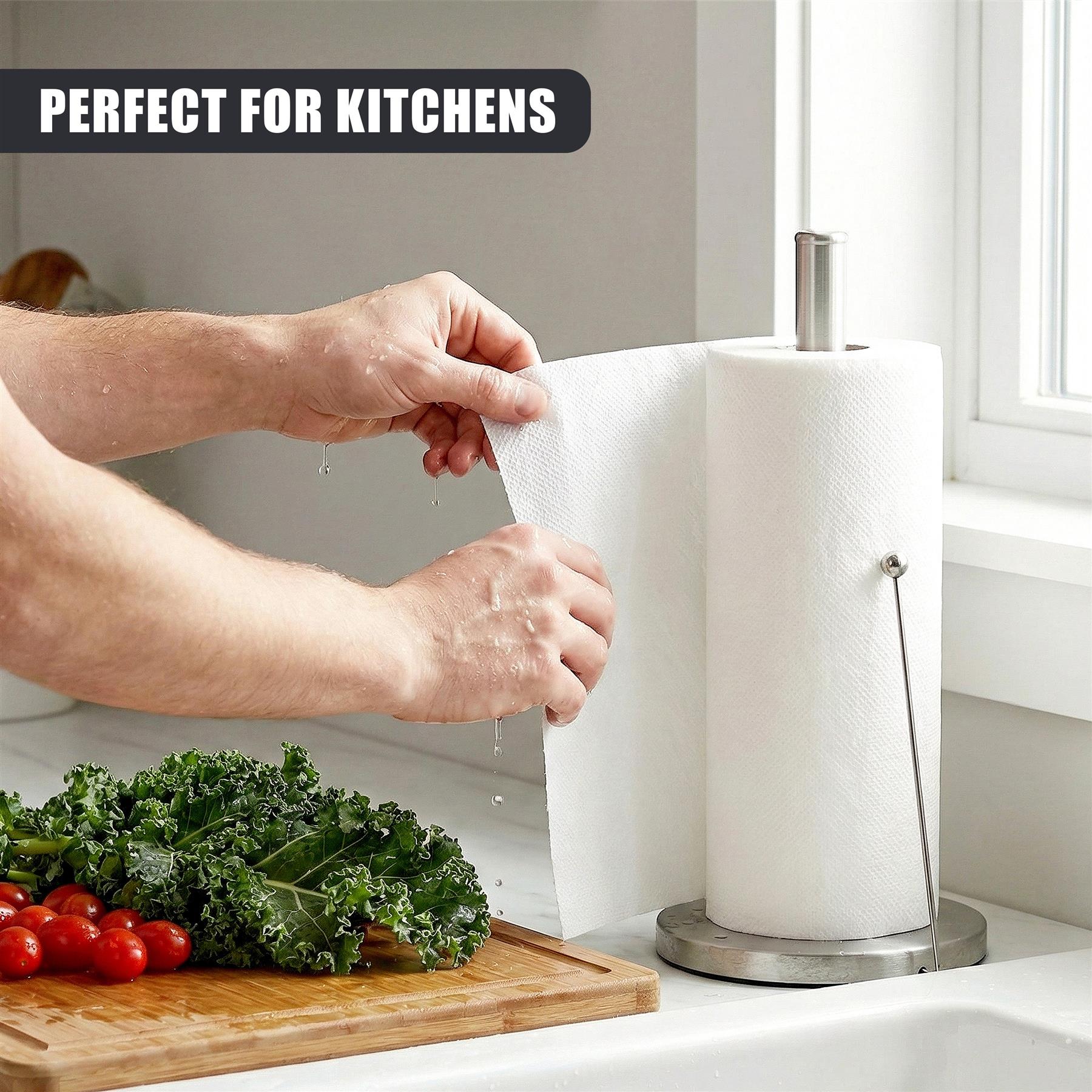 Kitchen Roll Holder with Tension Arm