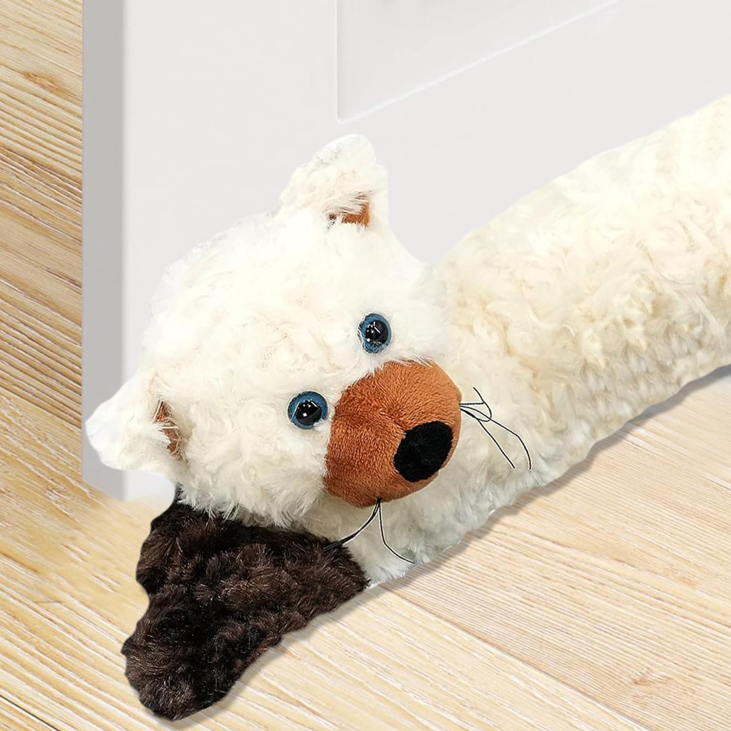 Novelty Cream Cat Draught Excluder for Doors by GEEZY - The Magic Toy Shop