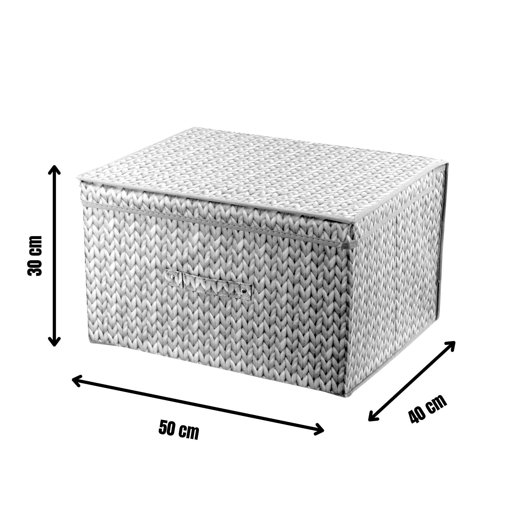 Knit Grey Large Storage Box by GEEZY - The Magic Toy Shop