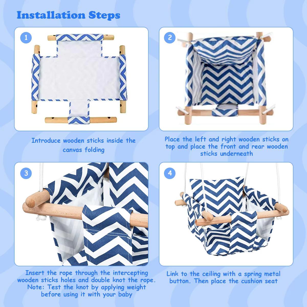 Cotton Swing Seat for Babies and Toddlers by The Magic Toy Shop - The Magic Toy Shop