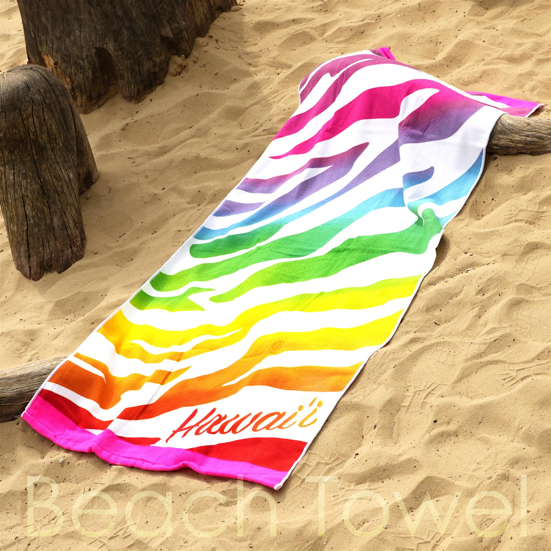 Beach Bath Towel Hawaii Design Microfibre Towel by GEEZY - The Magic Toy Shop