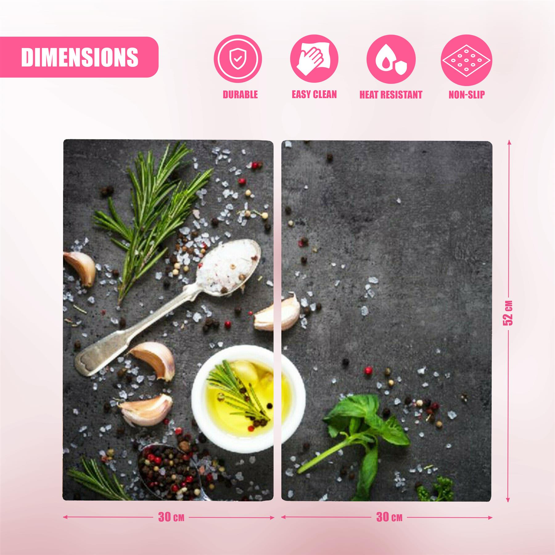 Glass Cutting Boards with Salt & Garlic Design by Geezy - The Magic Toy Shop