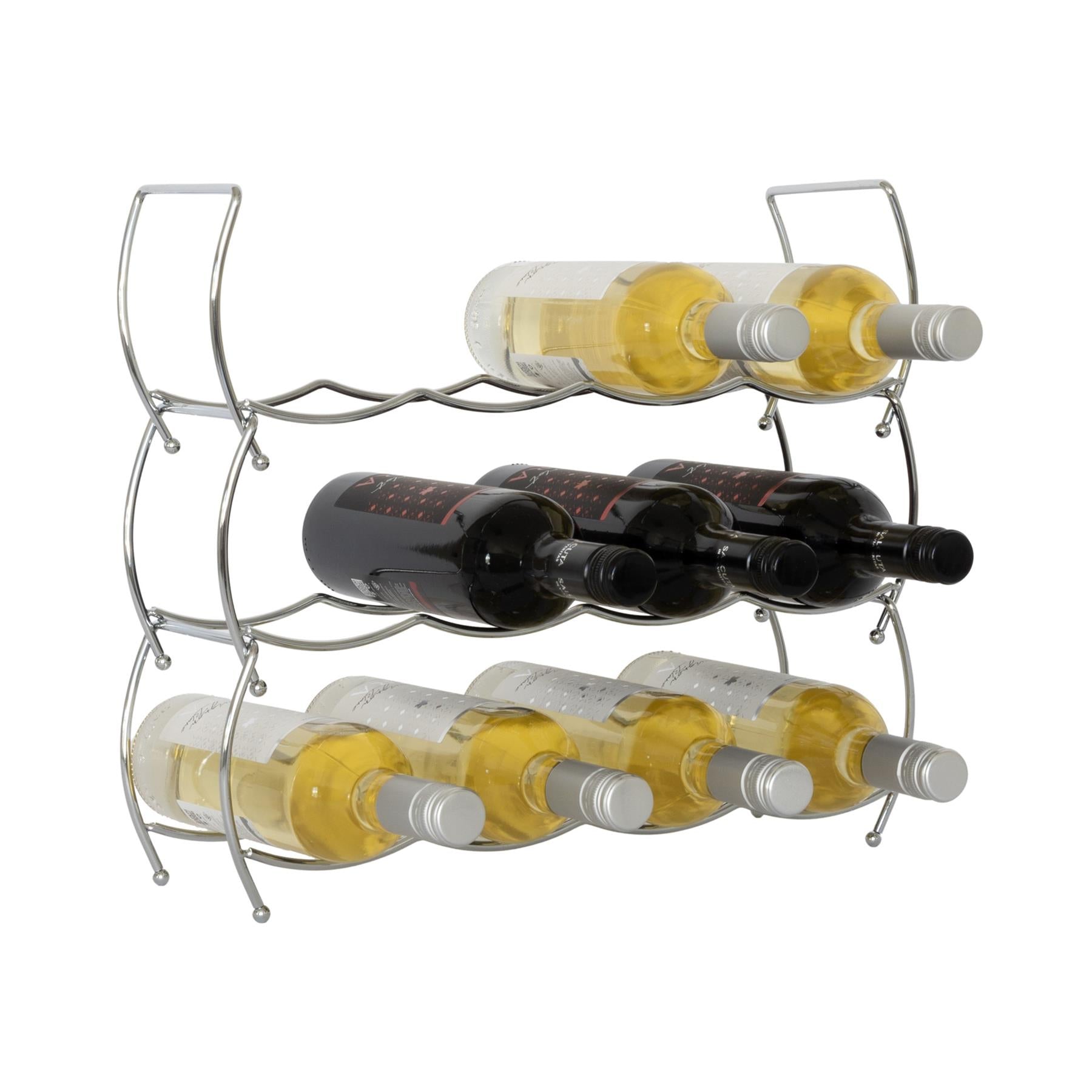 Stackable Chrome Wine Storage Display Rack by MTS - The Magic Toy Shop