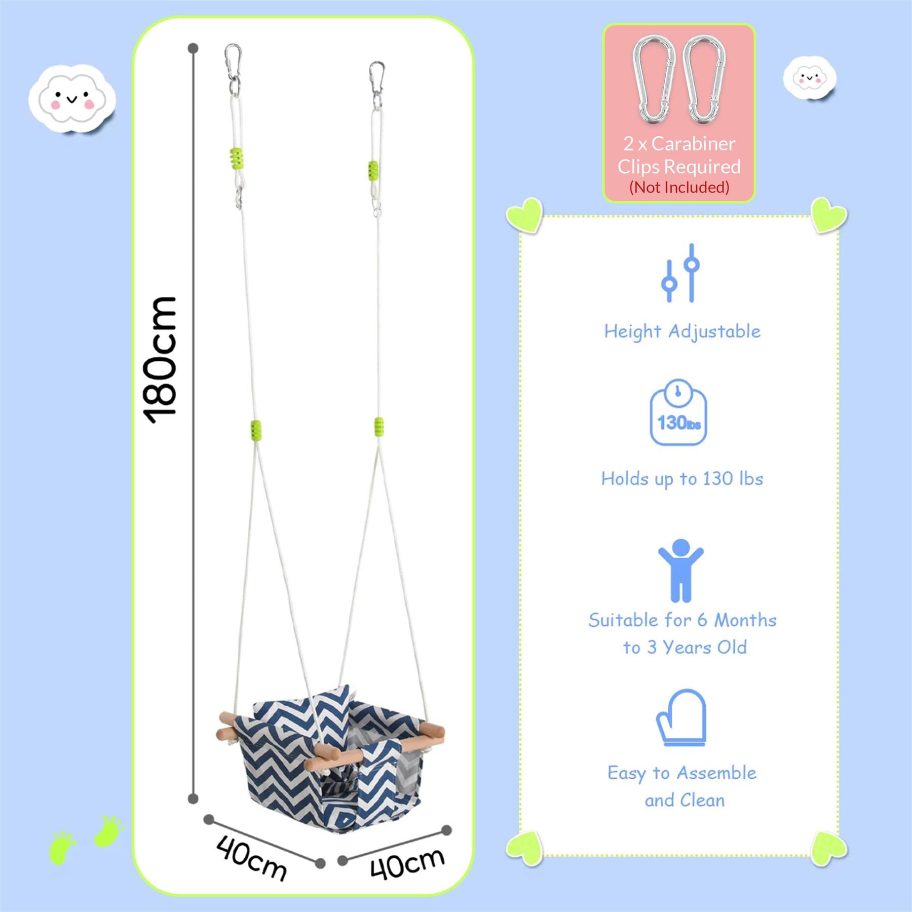 Cotton Swing Seat for Babies and Toddlers by The Magic Toy Shop - The Magic Toy Shop