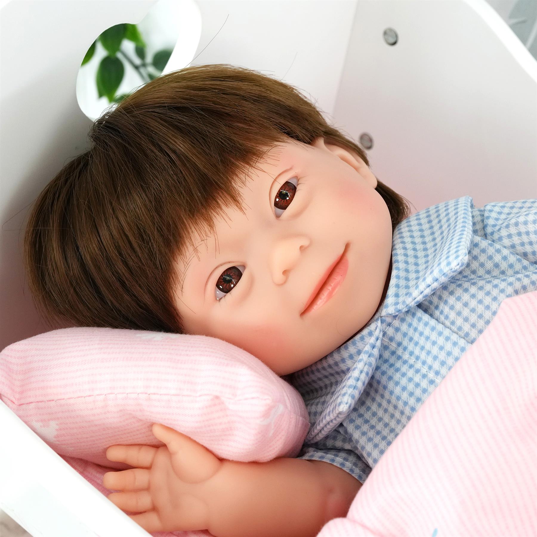 BiBi Doll Down Syndrome Boy - Brown Hair (36 cm / 14") by BiBi Doll - The Magic Toy Shop