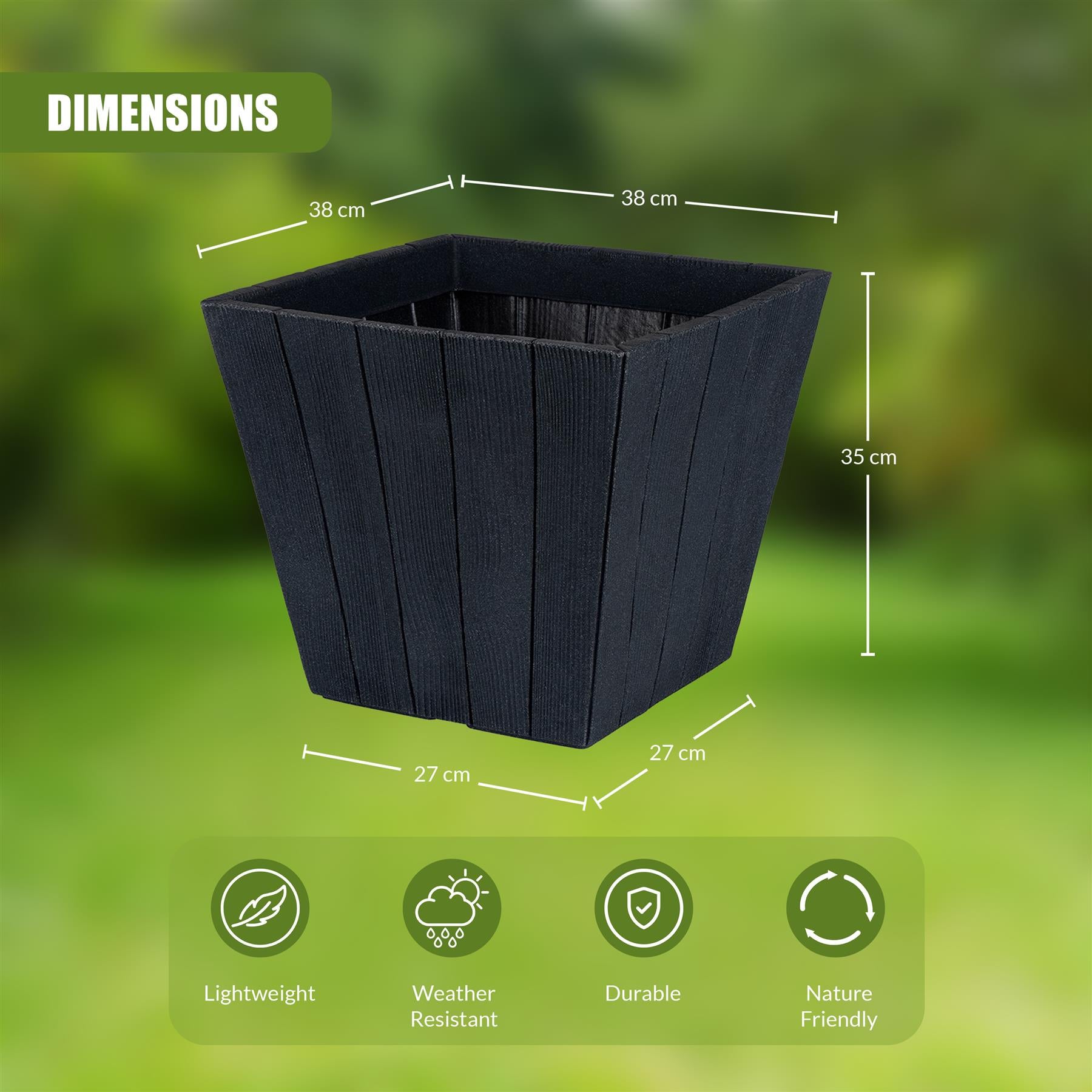 Large Flower Pot - Wooden Pattern by GEEZY - The Magic Toy Shop