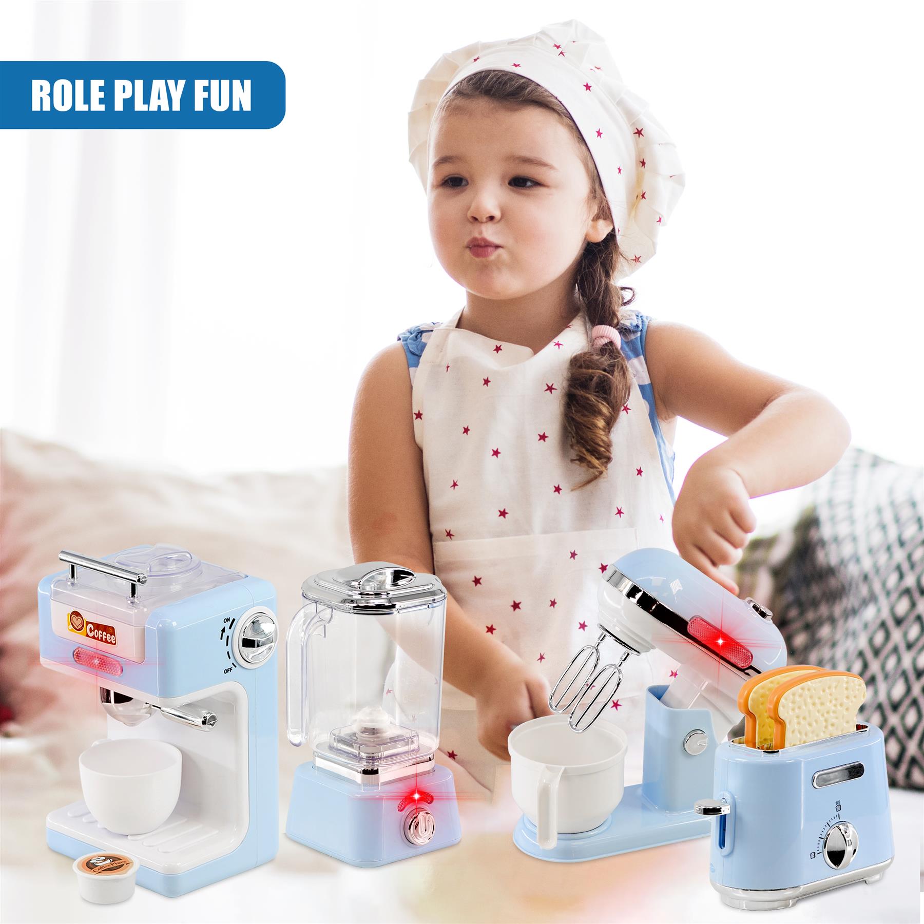 Kitchen Breakfast Pretend Play Toy 9 Pcs by The Magic Toy Shop - The Magic Toy Shop