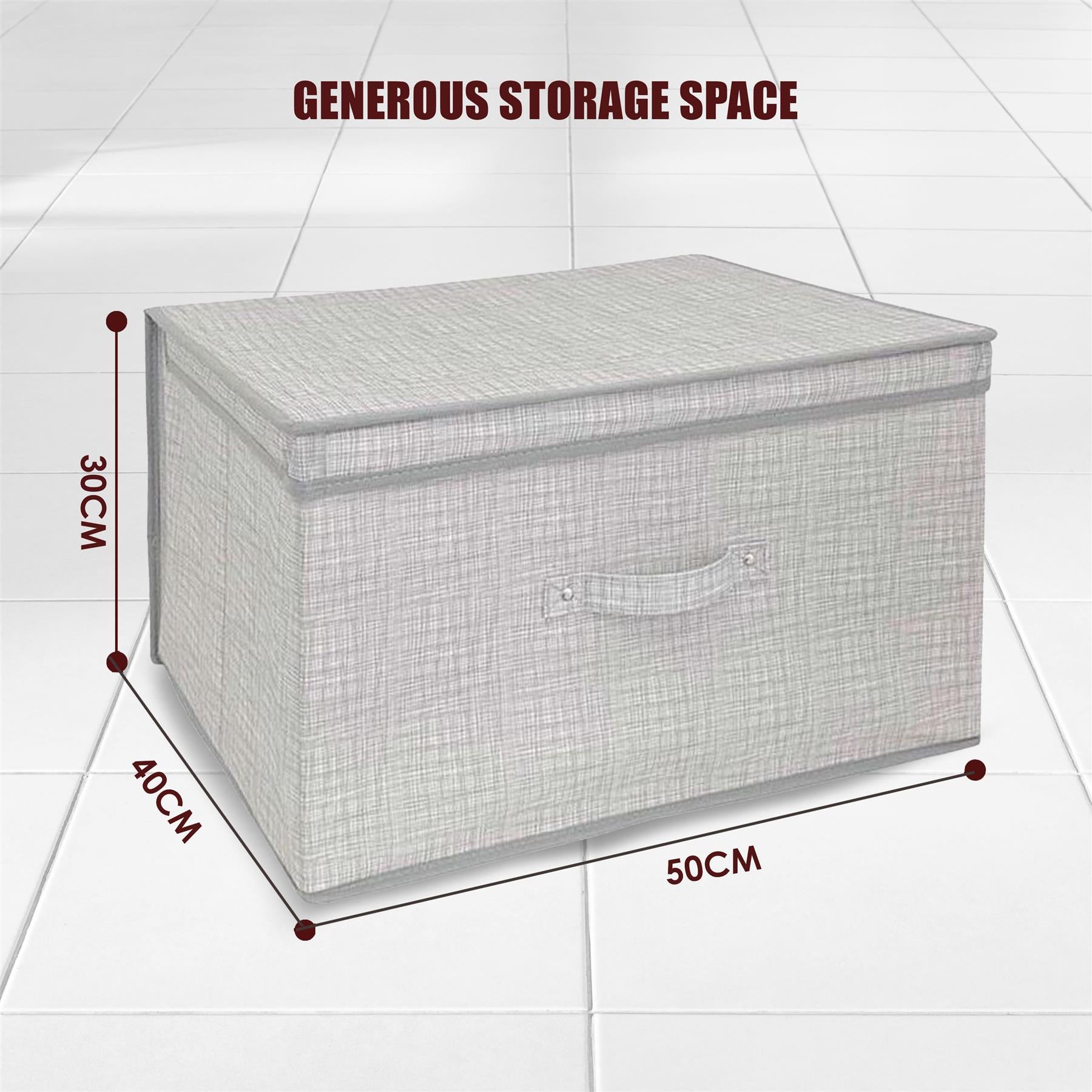 Linen Grey Large Storage Box by The Magic Toy Shop - The Magic Toy Shop