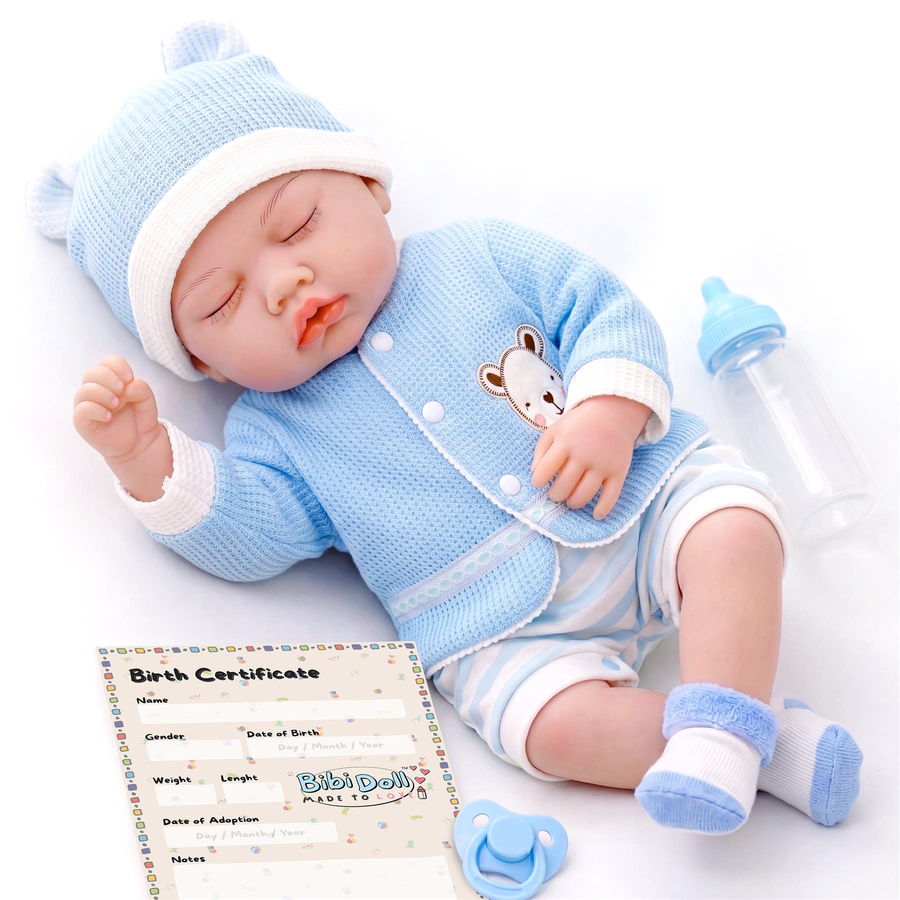 BiBi Doll Reborn Sleeping Boy "Periwinkle" (50 cm / 20")