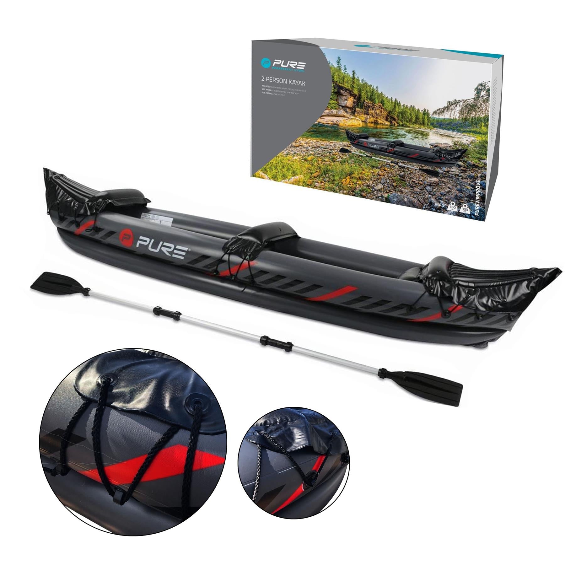 2 Person Inflatable Kayak with Accessories by GEEZY - The Magic Toy Shop