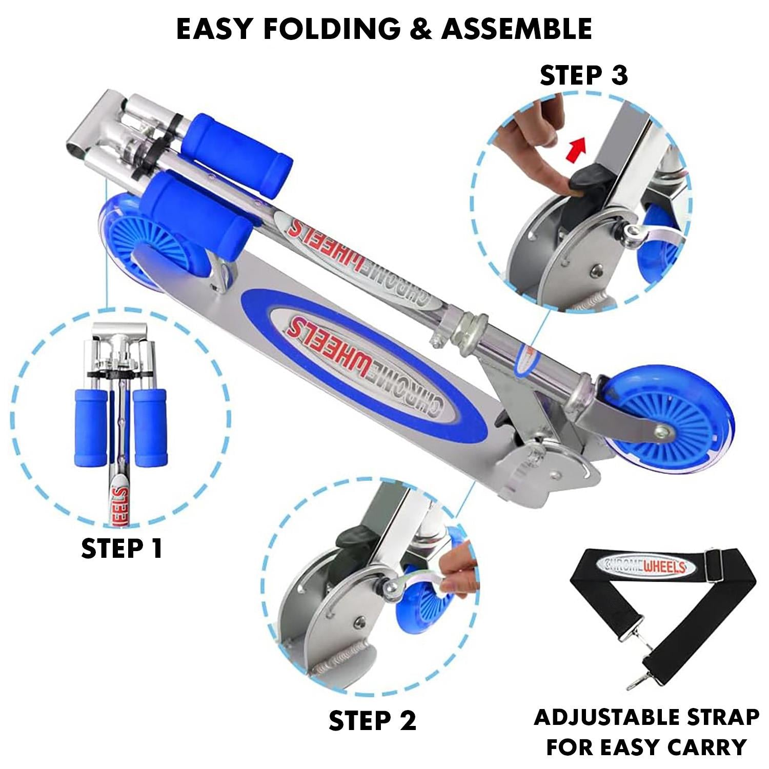 Foldable Kids Scooter Blue by The Magic Toy Shop - The Magic Toy Shop