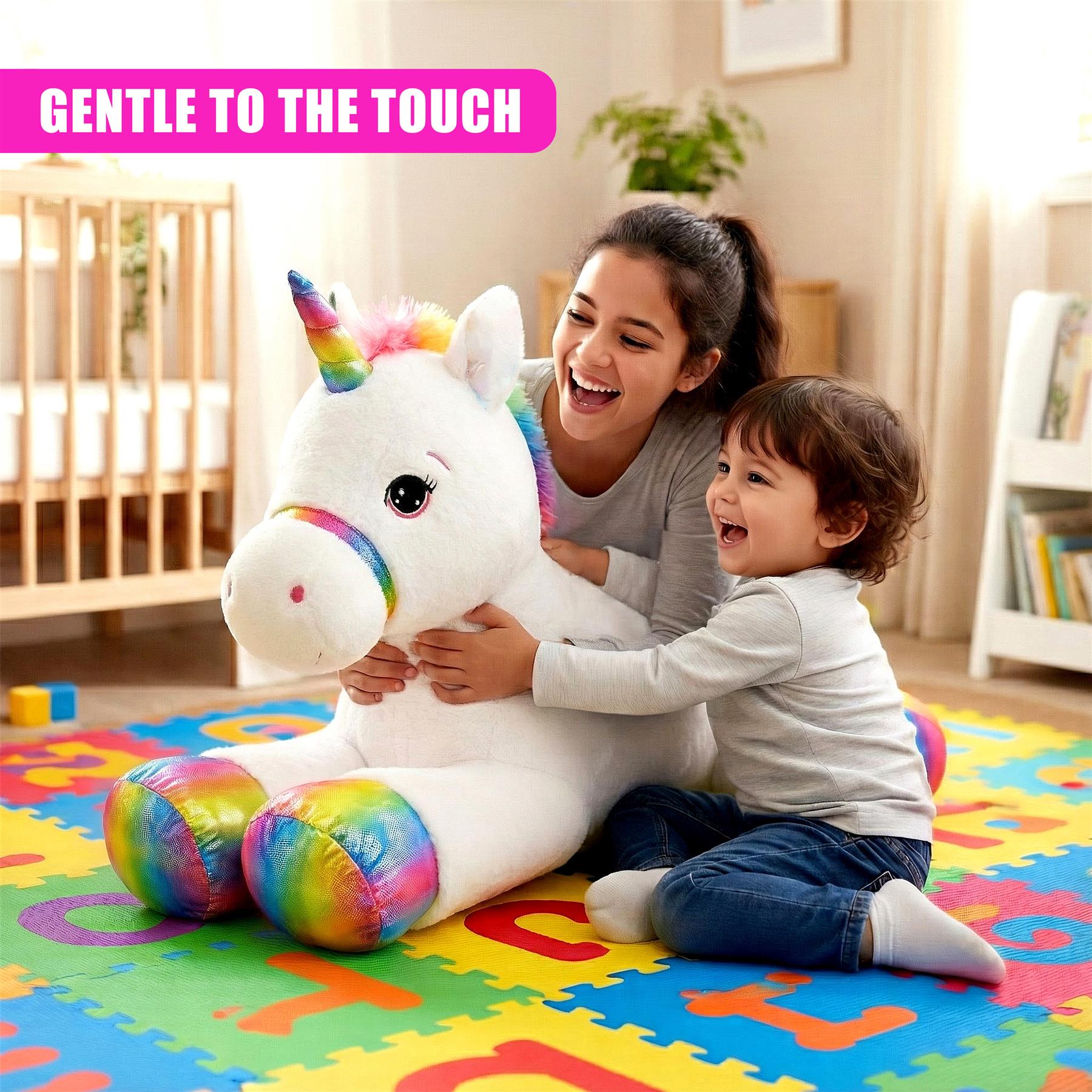 Giant Lying Unicorn Soft Toy - 110 cm