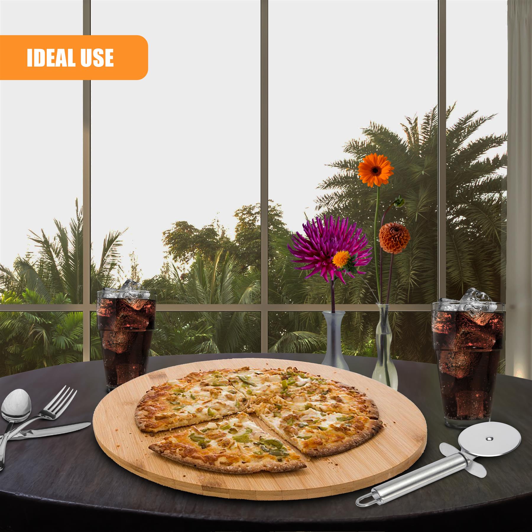 Bamboo Wooden Rotating Turntable 35cm by GEEZY - The Magic Toy Shop