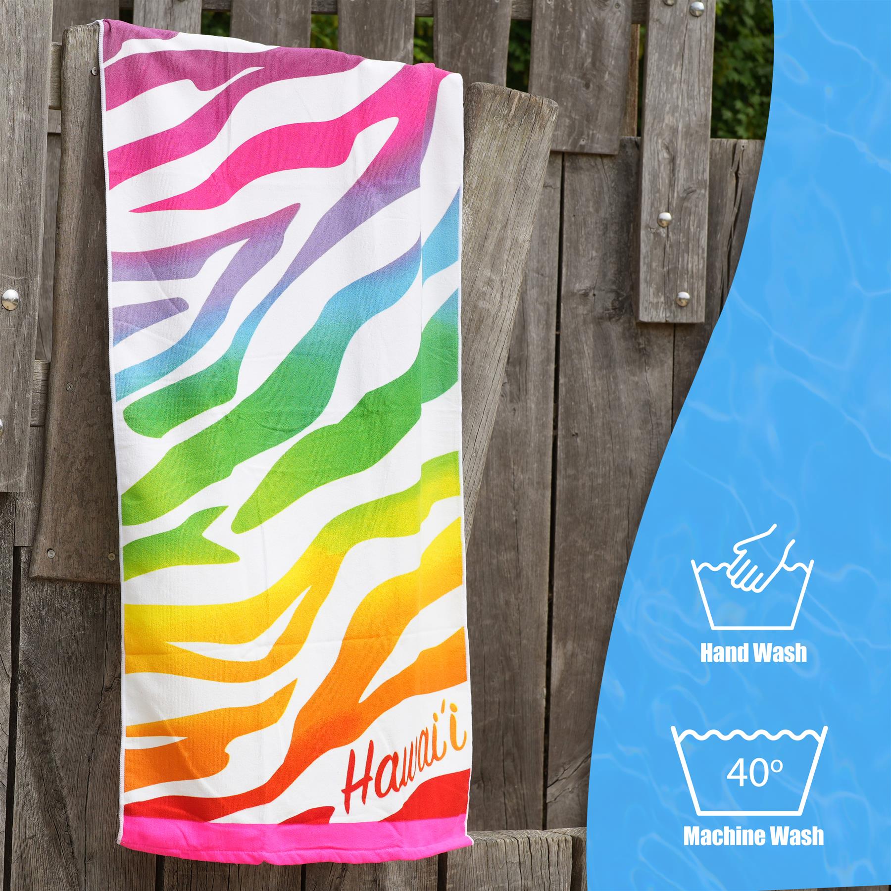 Beach Bath Towel Hawaii Design Microfibre Towel by GEEZY - The Magic Toy Shop