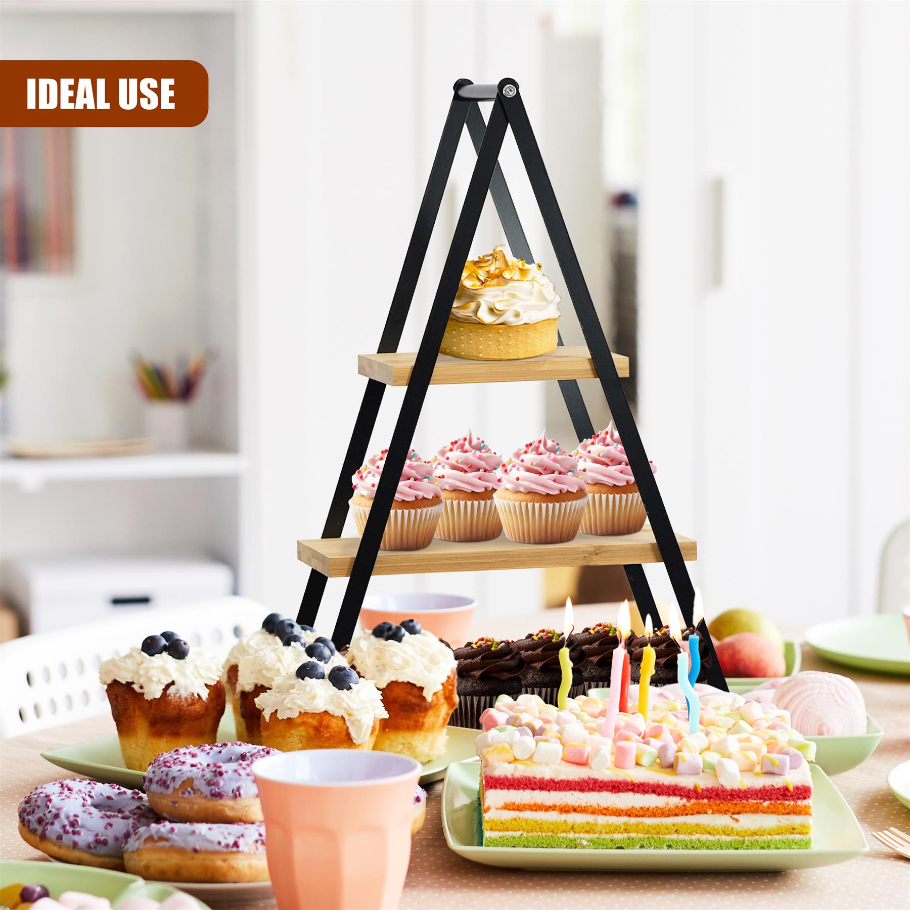 3 Tier Bamboo Serving Stand by GEEZY - The Magic Toy Shop