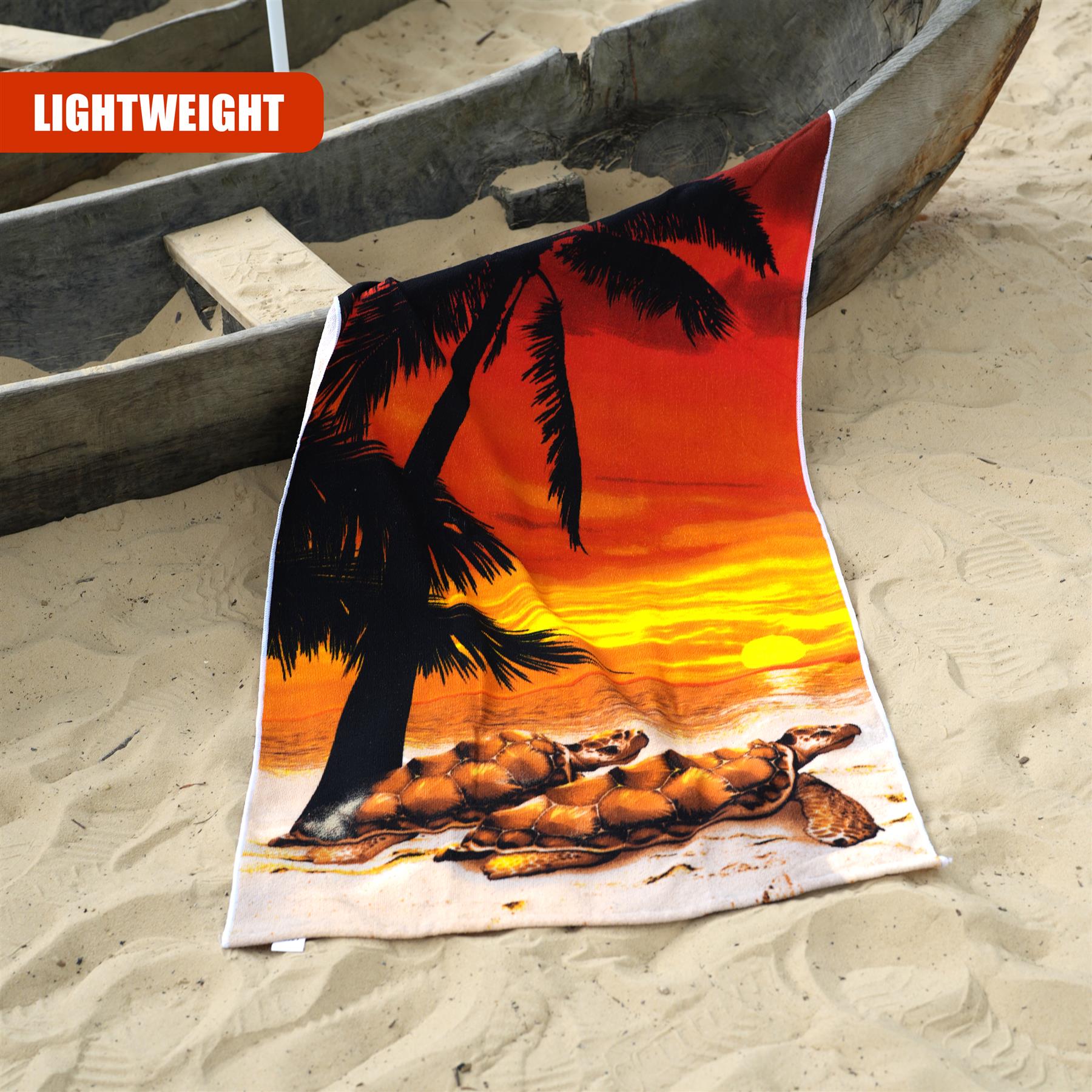 Sunset Turtles Design Large Towel by Geezy - The Magic Toy Shop