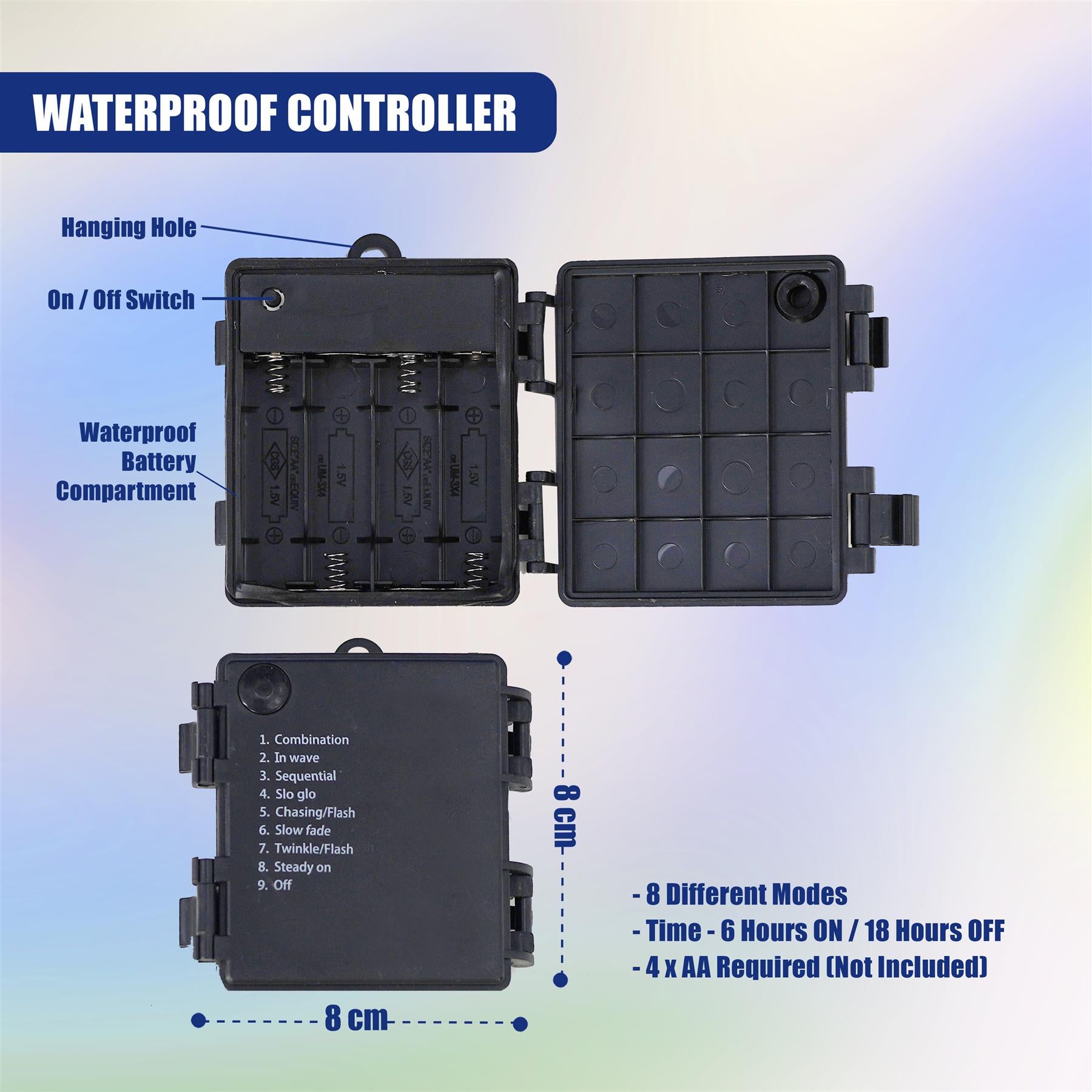 300 LED Cluster Christmas Lights - Blue & White by GEEZY - The Magic Toy Shop