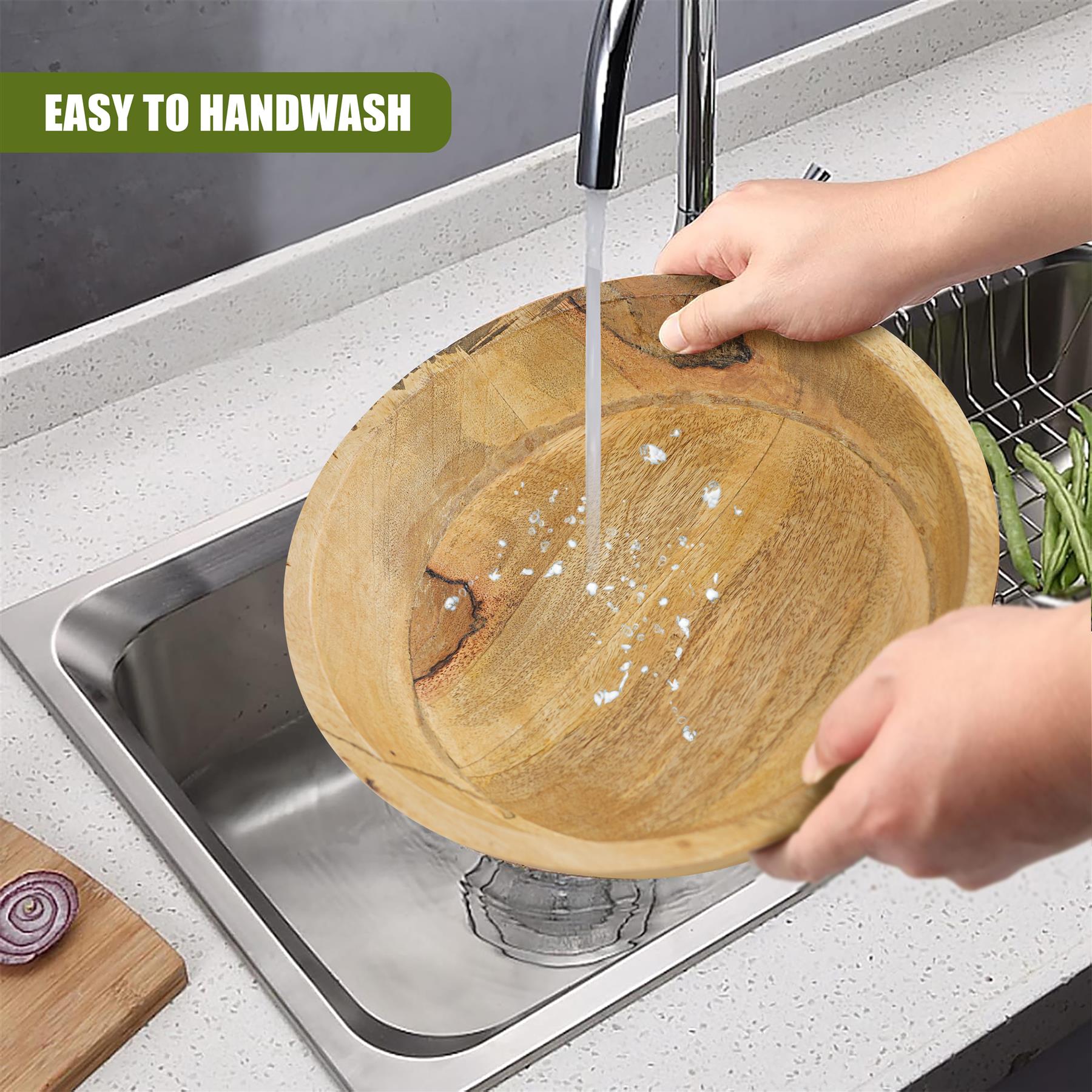 Wooden Mango Bowl 29cm by GEEZY - The Magic Toy Shop