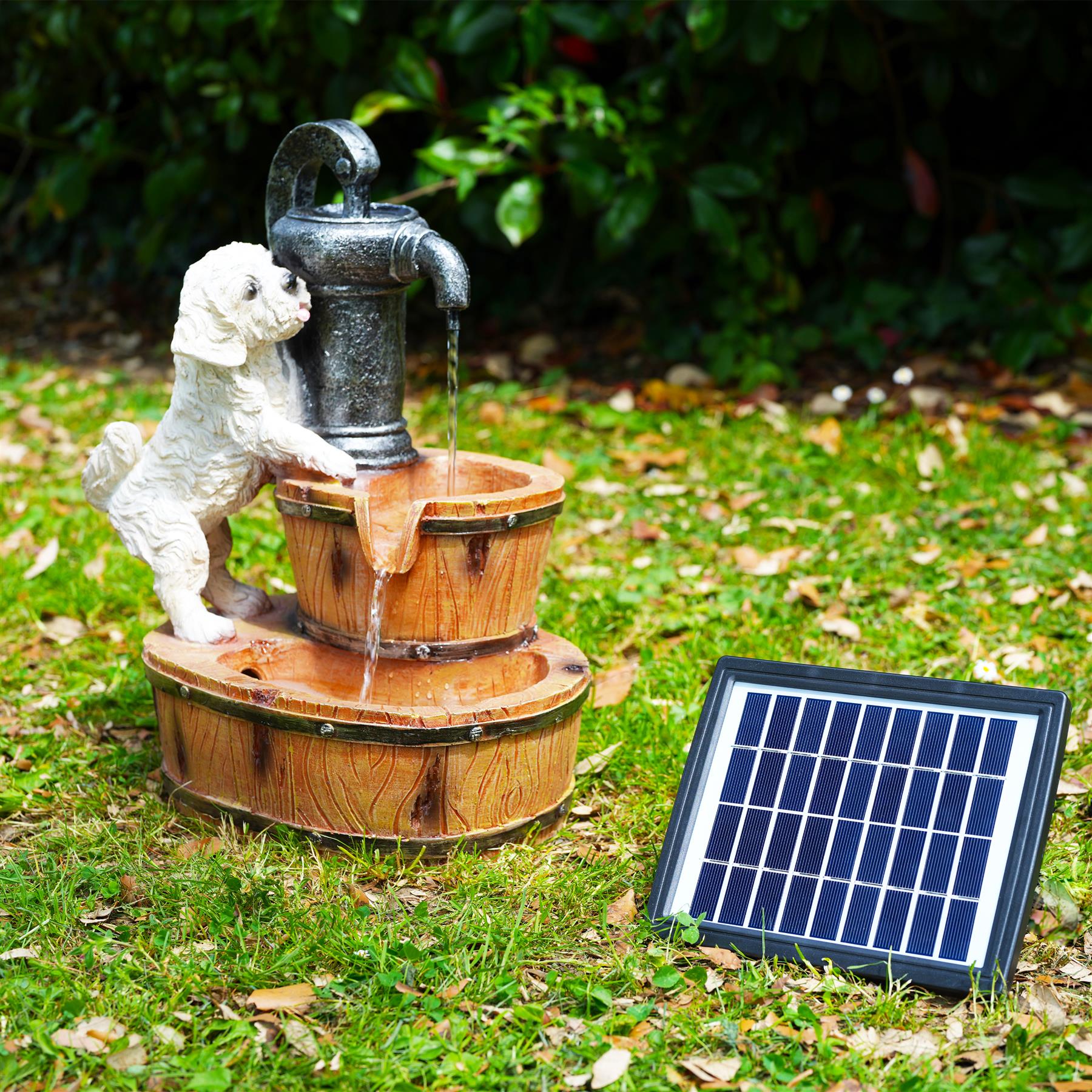 Solar Puppy Fountain