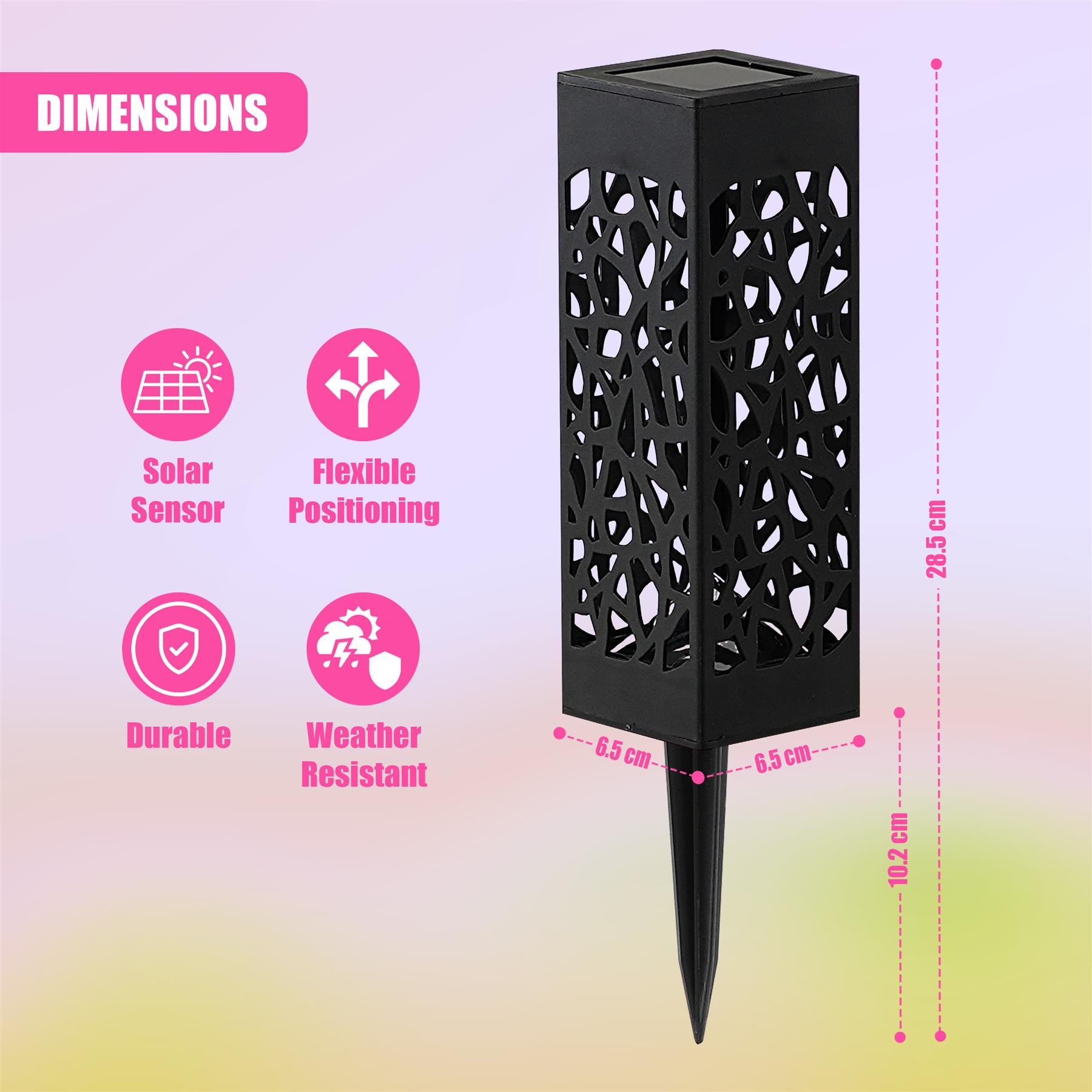 Solar Garden Pathway Stake Lights, Set of 3 – Warm White LED by GEEZY - The Magic Toy Shop