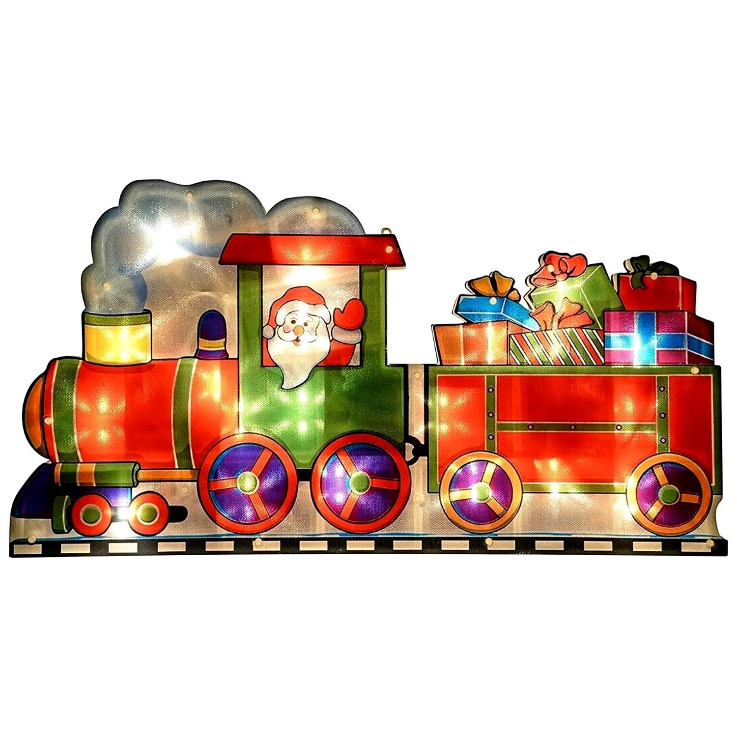 Christmas Silhouette Lights Santa in Train by GEEZY - The Magic Toy Shop